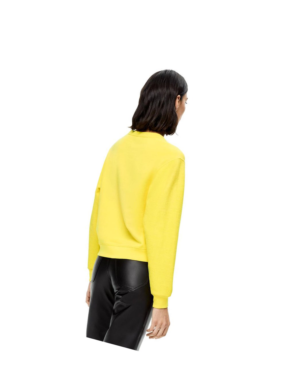 Loewe LOEWE Anagram embroidered sweatshirt in cotton Amarillos | LIRXB-1357