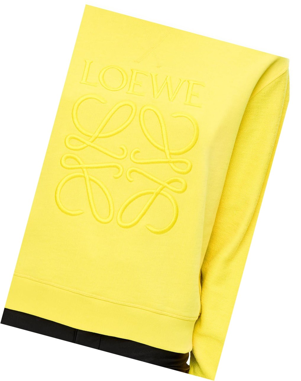 Loewe LOEWE Anagram embroidered sweatshirt in cotton Amarillos | LIRXB-1357