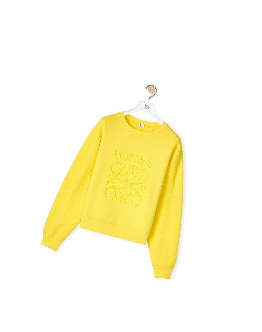 Loewe LOEWE Anagram embroidered sweatshirt in cotton Amarillos | LIRXB-1357