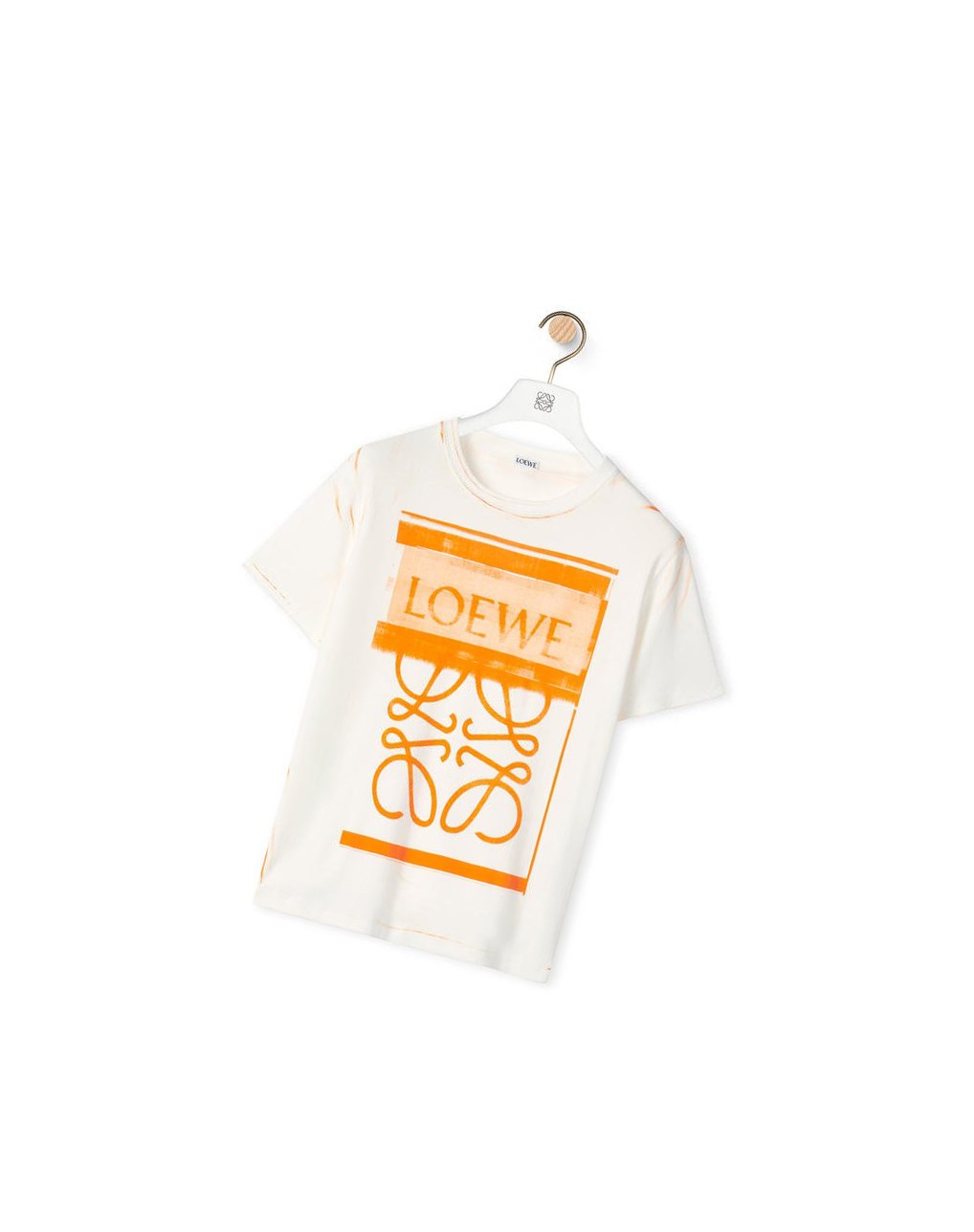 Loewe LOEWE Anagram print T-shirt in cotton Blancos Naranjas | BZHQM-3420