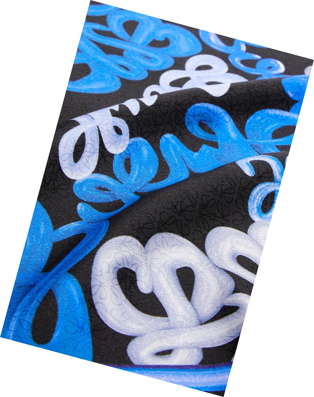 Loewe LOEWE Anagram scarf in silk Azules Multicolor | ACSFM-2590