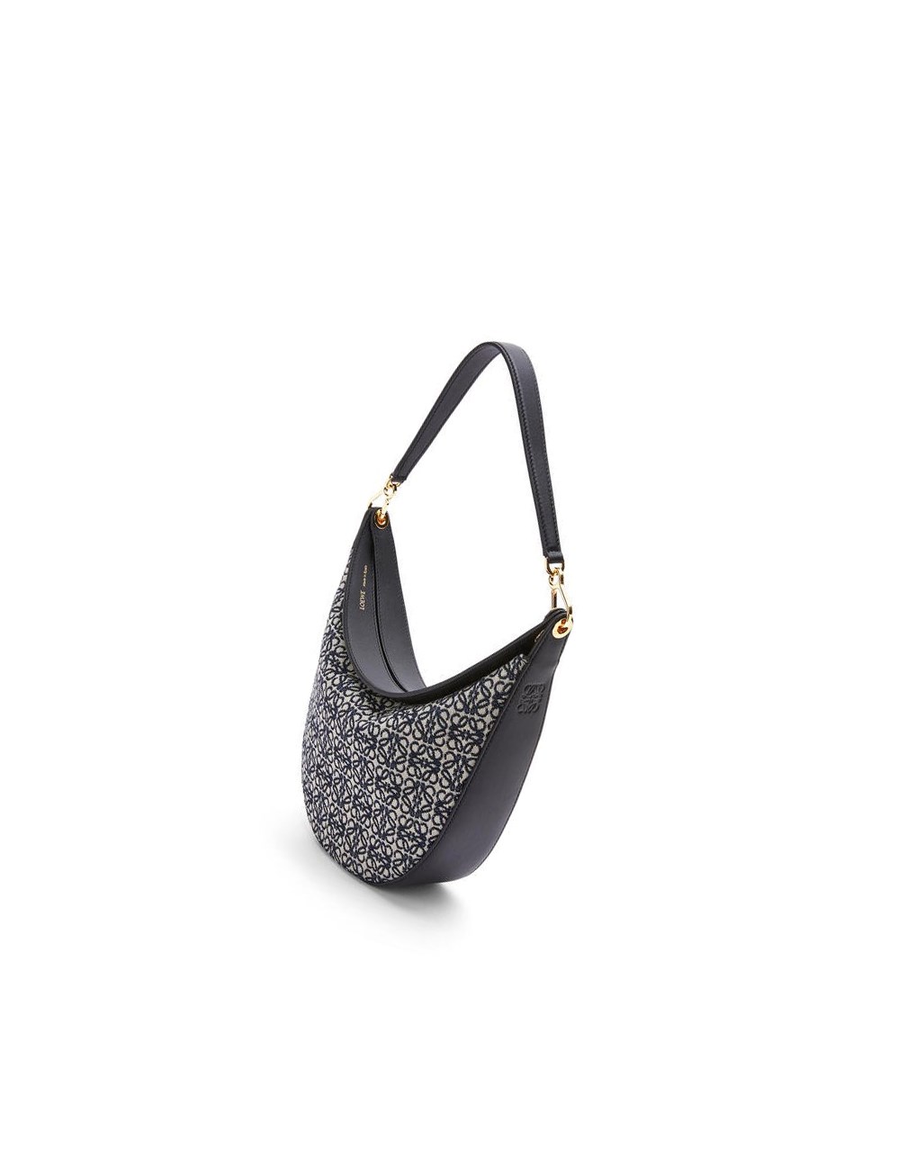 Loewe LOEWE Luna bag in Anagram jacquard and classic calfskin Azul Marino Negros | SOPZI-4058