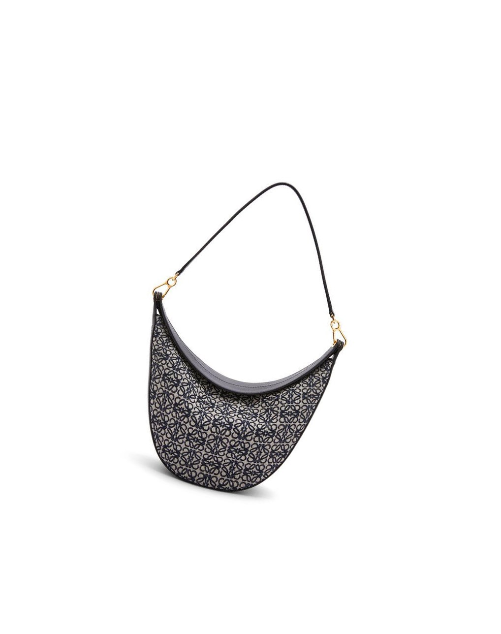 Loewe LOEWE Luna bag in Anagram jacquard and classic calfskin Azul Marino Negros | SOPZI-4058