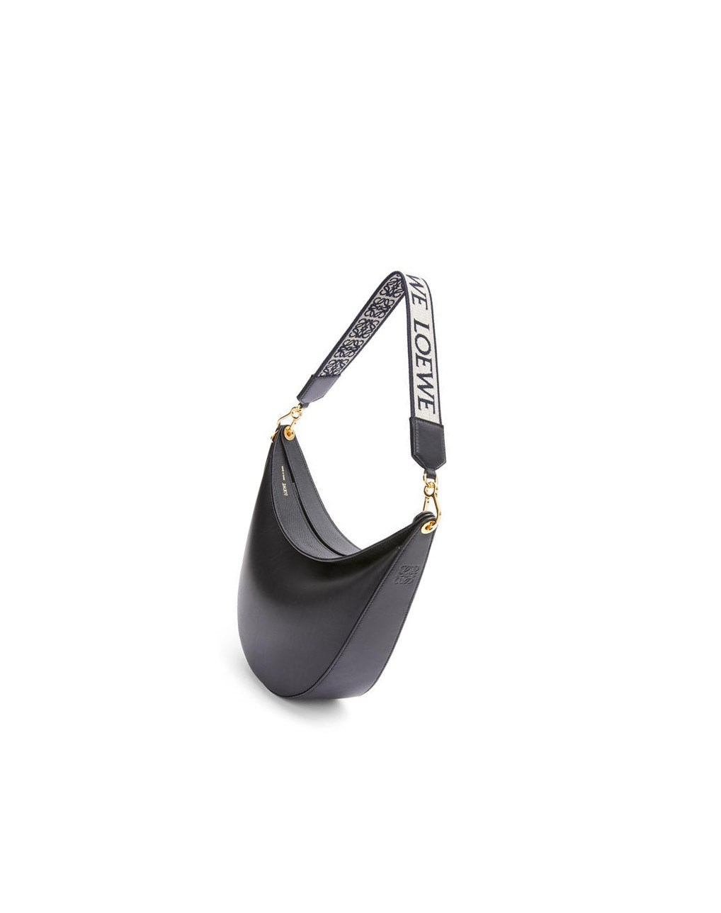 Loewe LOEWE Luna bag in satin calfskin and jacquard Negros | LPXGF-0178
