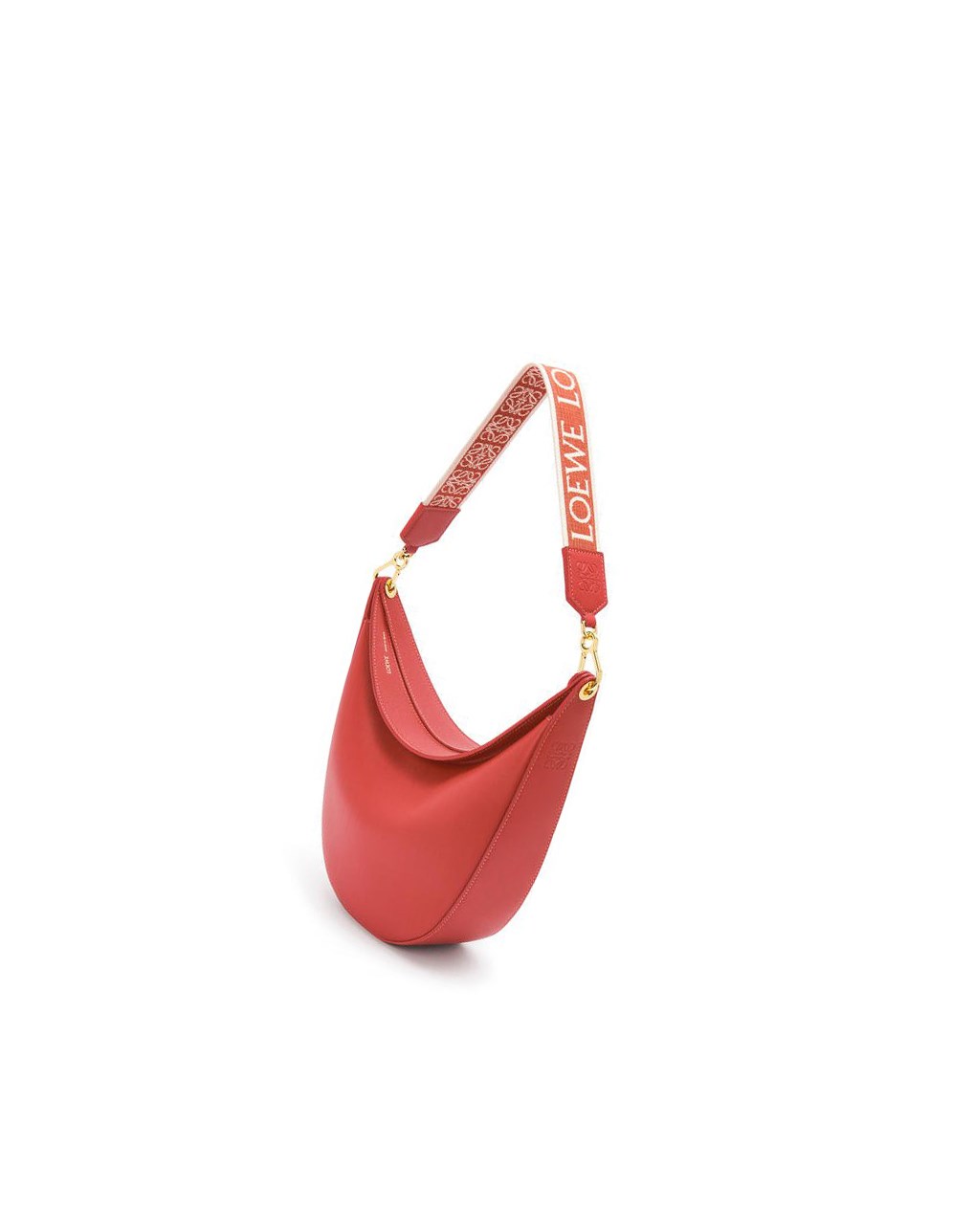 Loewe LOEWE Luna bag in satin calfskin and jacquard Rojos | SPCZB-0549