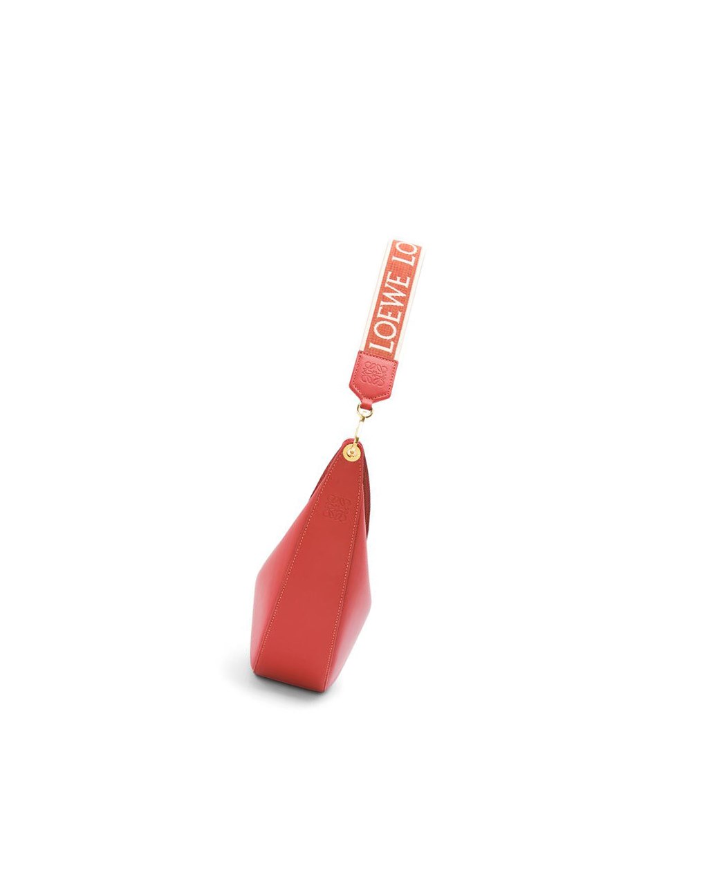 Loewe LOEWE Luna bag in satin calfskin and jacquard Rojos | SPCZB-0549