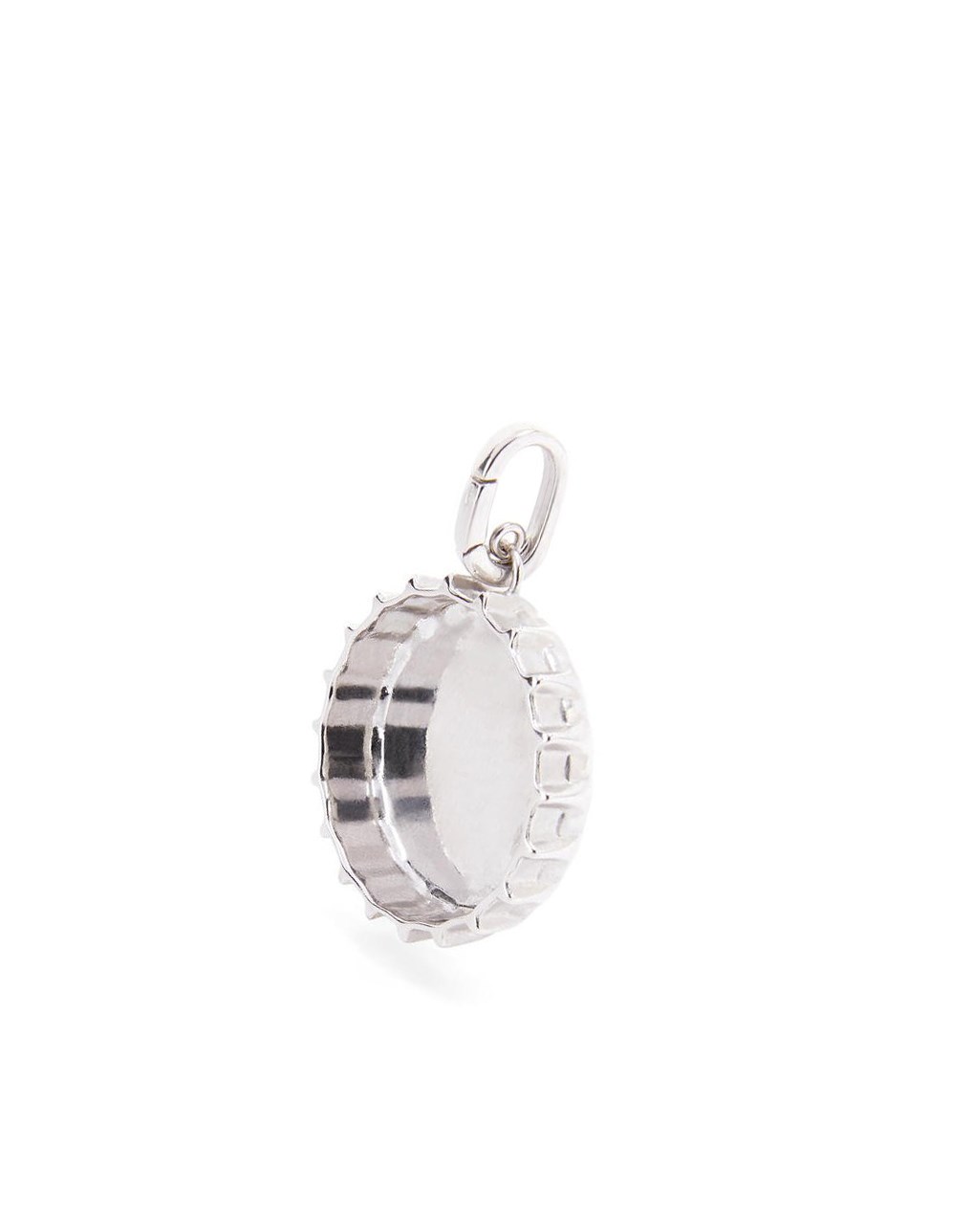 Loewe LOEWE bottle cap pendant in sterling silver and enamel Plateados | SVGDI-2043