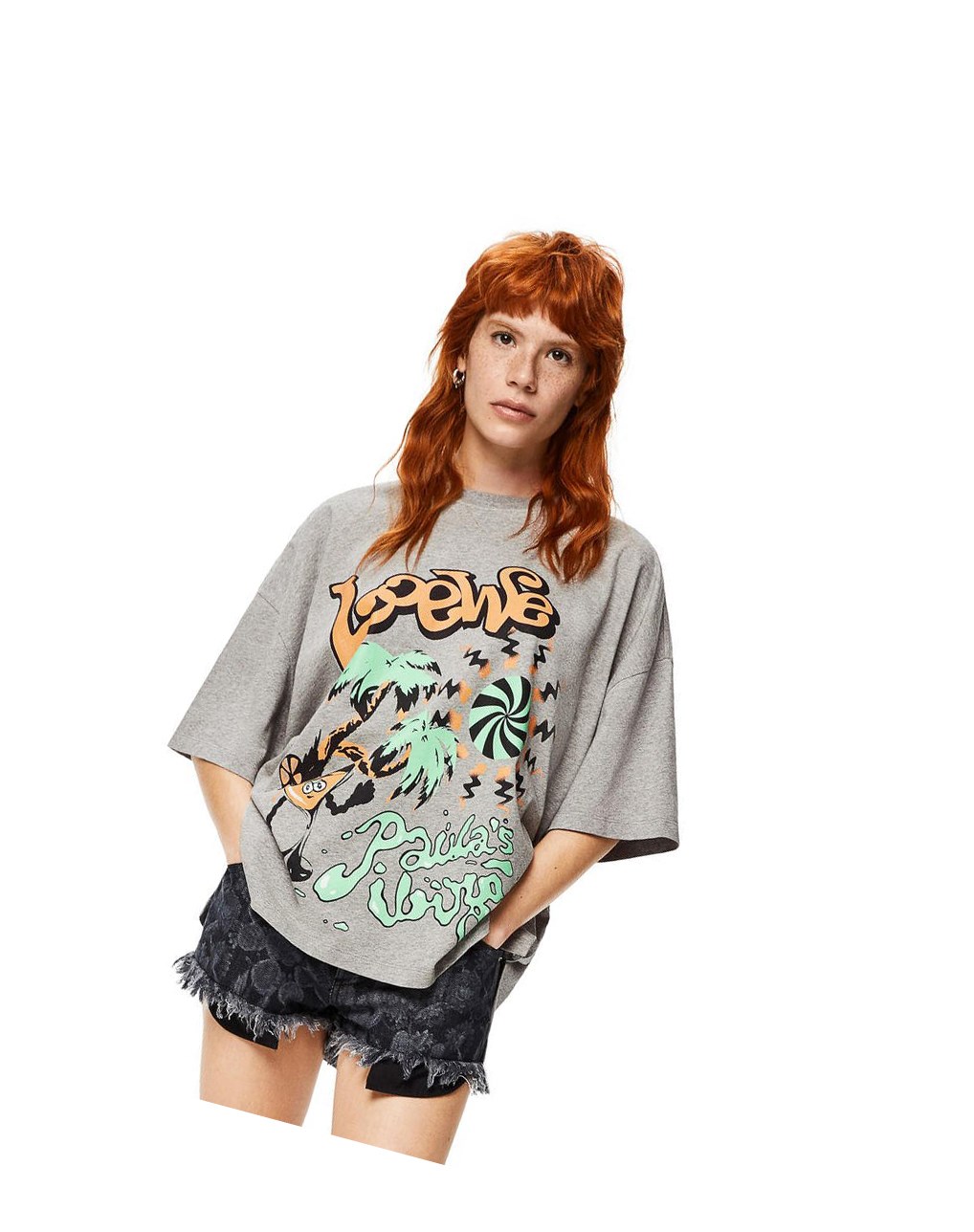 Loewe LOEWE cocktail T-shirt in cotton Grises | UDRNK-9172