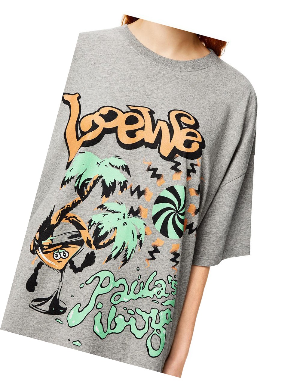 Loewe LOEWE cocktail T-shirt in cotton Grises | UDRNK-9172