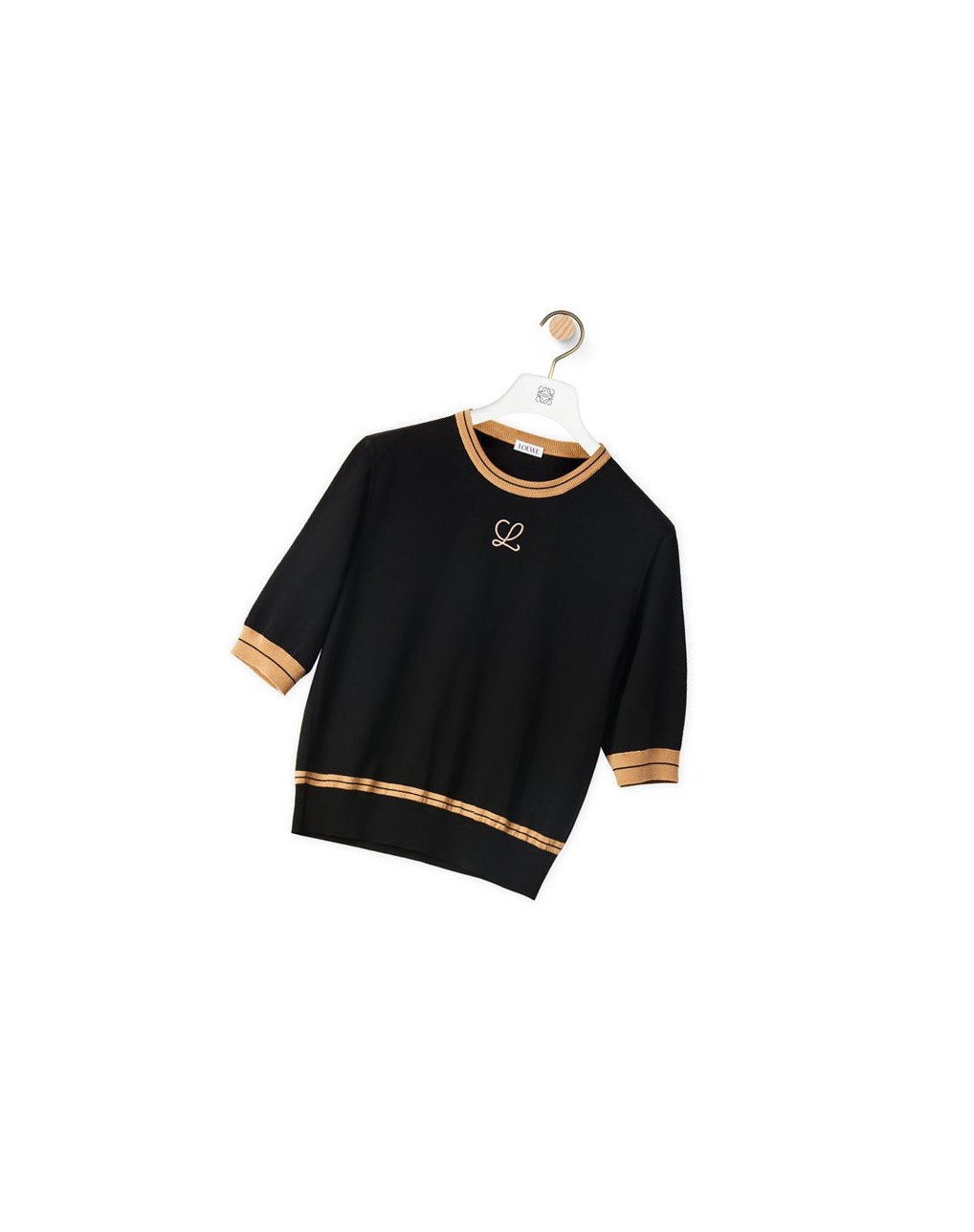 Loewe LOEWE cropped sweater in wool Negros Beige | OESWN-6238