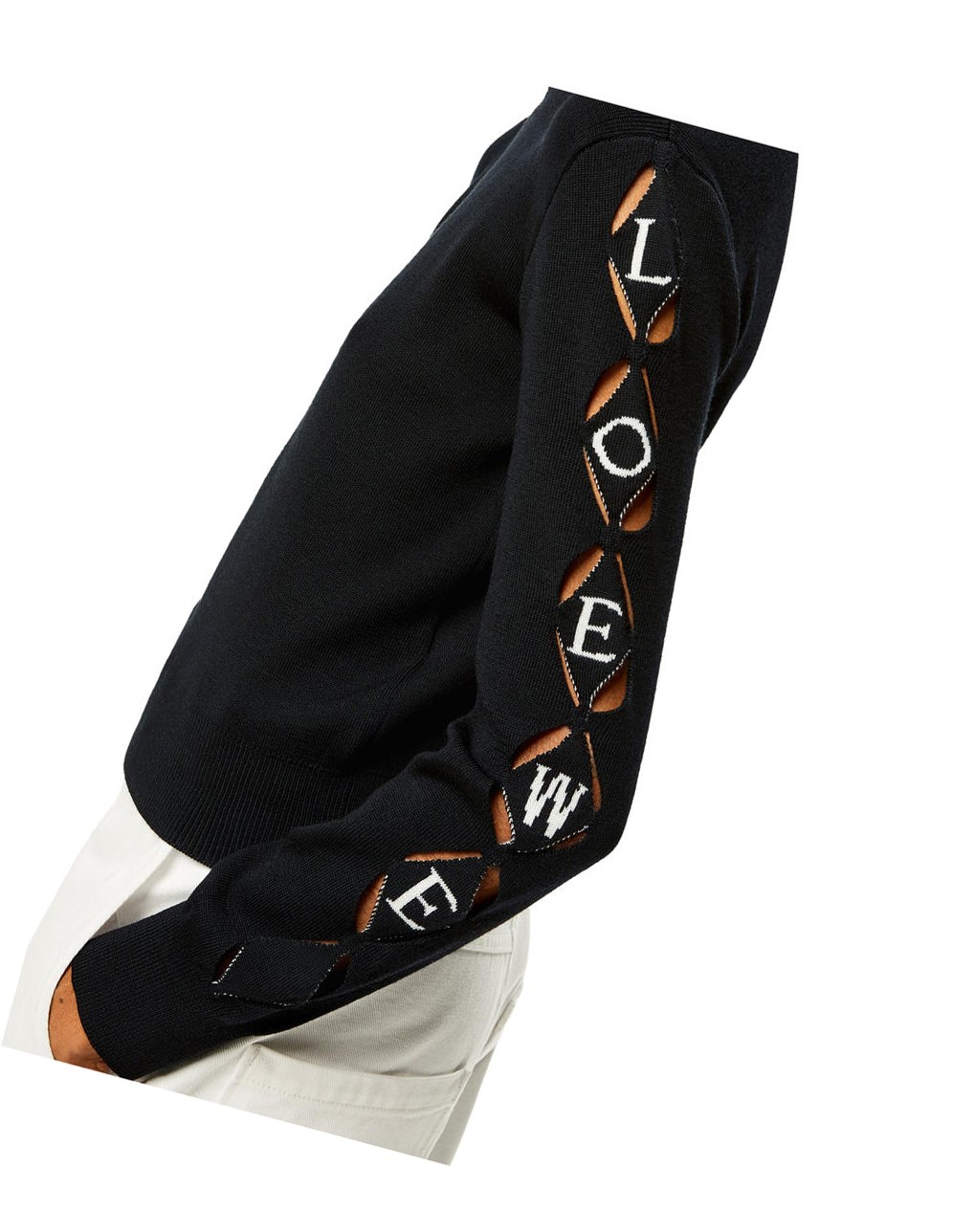 Loewe LOEWE cut-out sweater in wool Negros | RLSEB-5018