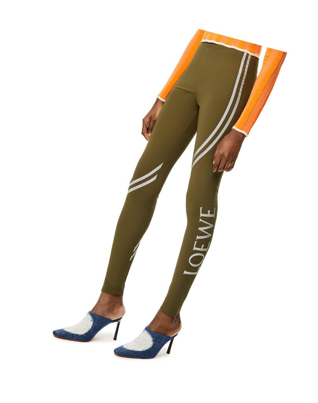 Loewe LOEWE leggings in polyamide Verdes | XFNBU-5146
