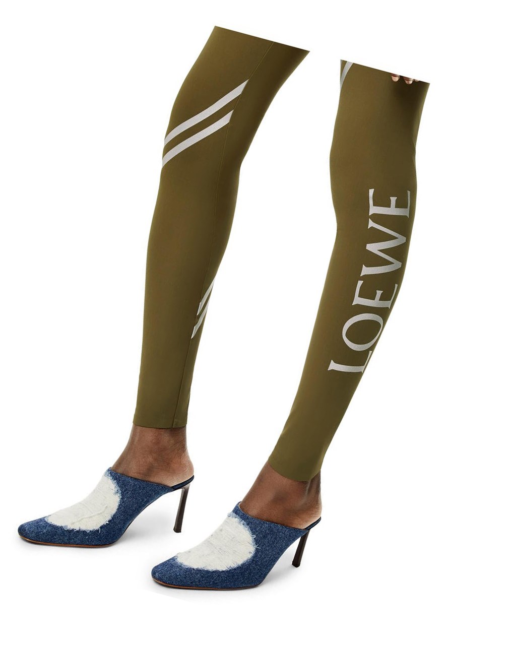 Loewe LOEWE leggings in polyamide Verdes | XFNBU-5146