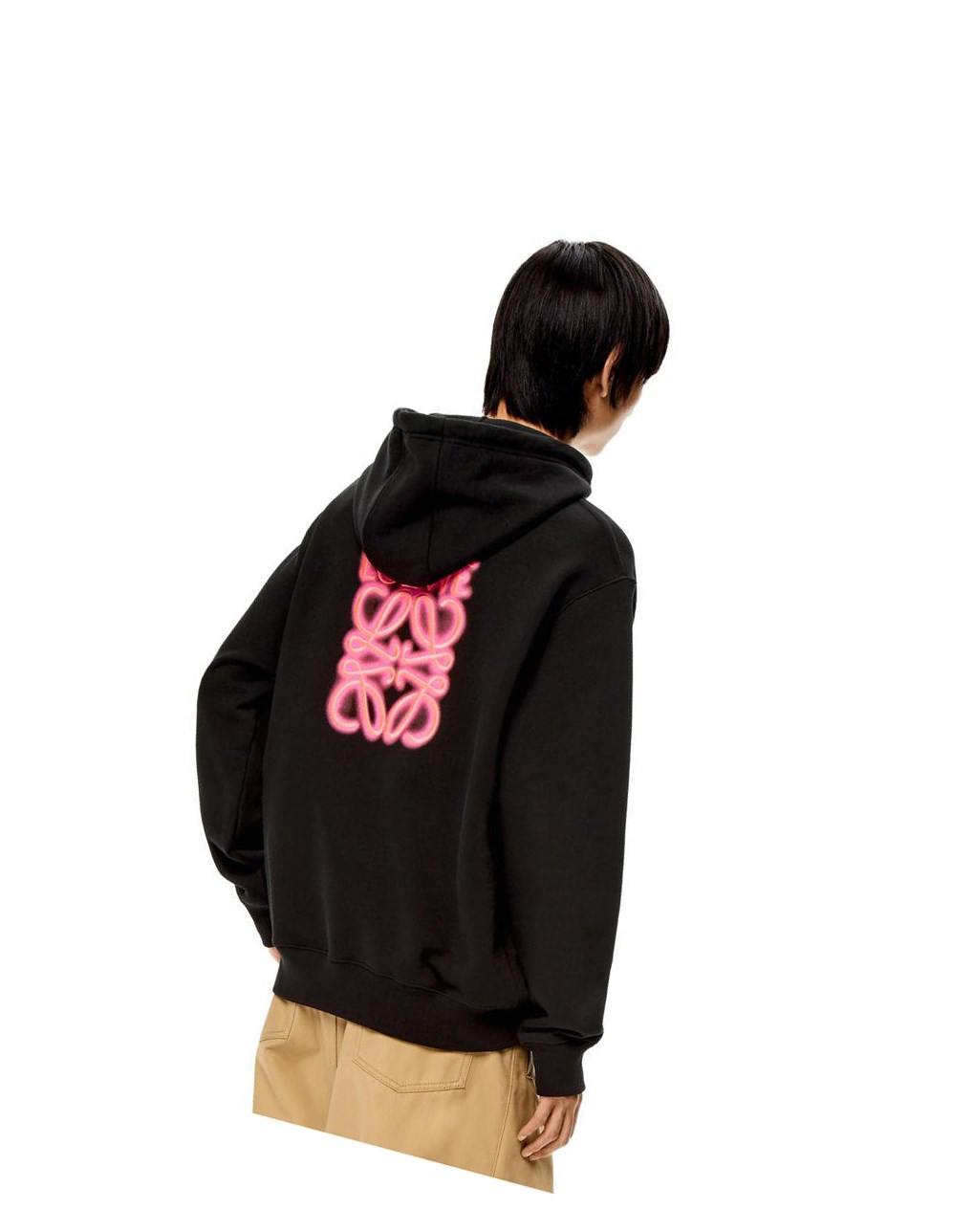 Loewe LOEWE neon hoodie in cotton Negros | FVMDG-1720