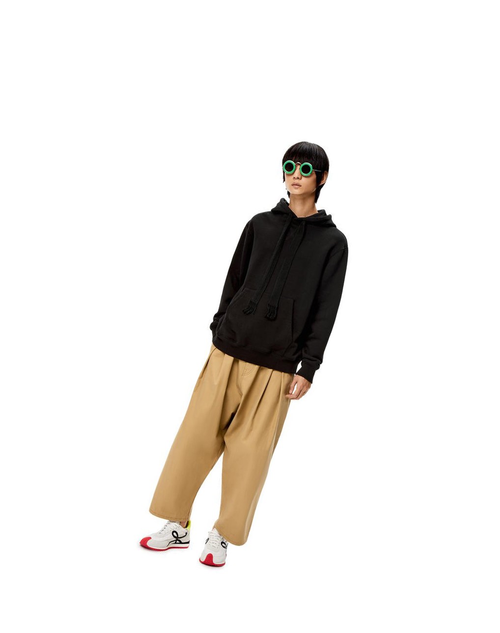 Loewe LOEWE neon hoodie in cotton Negros | FVMDG-1720