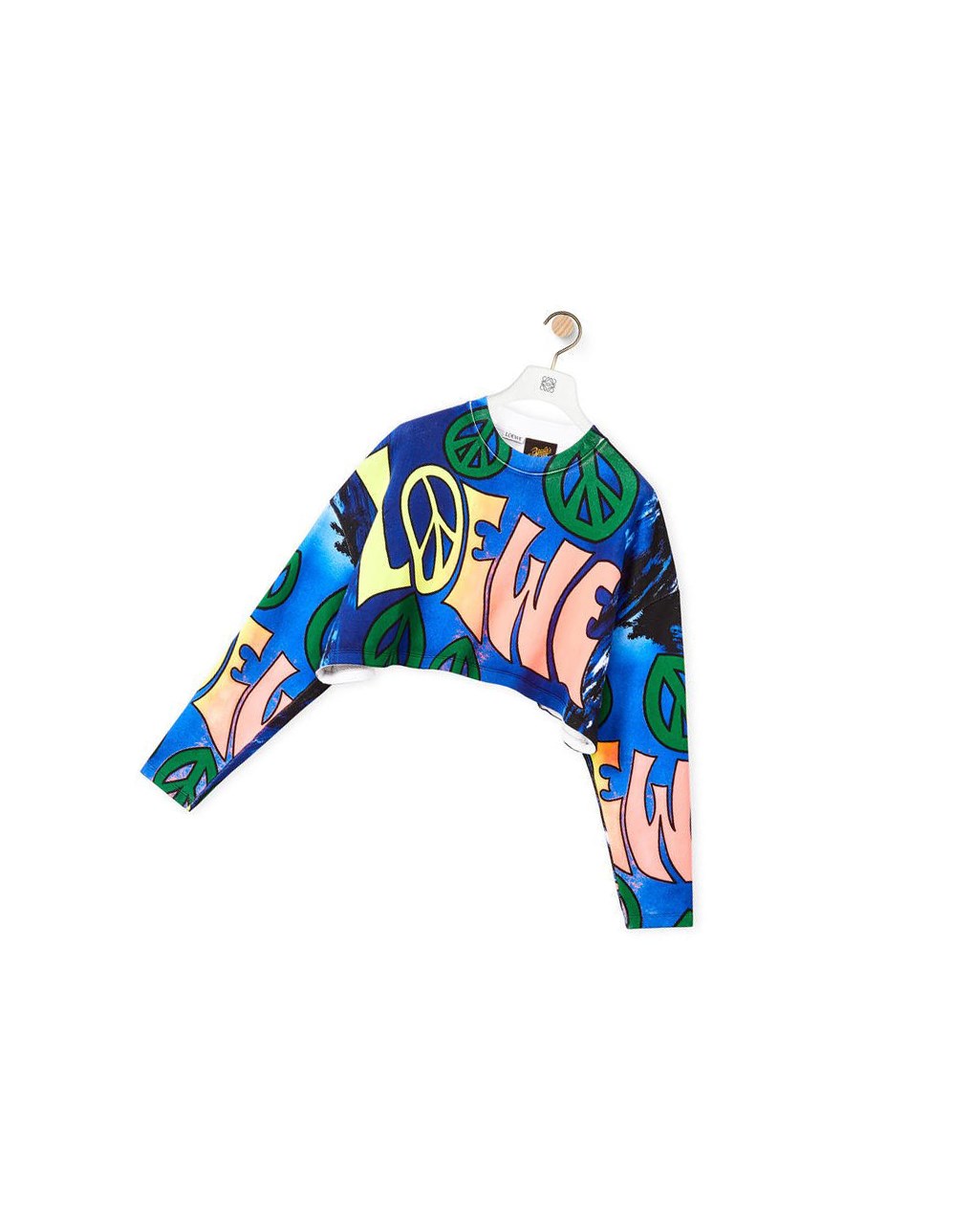 Loewe LOEWE peace cropped sweatshirt in cotton Multicolor | FDLBT-9713