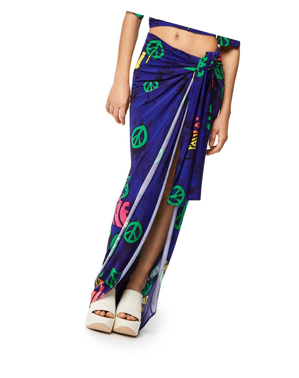 Loewe LOEWE peace pareo skirt in viscose Multicolor | OQNIP-1843