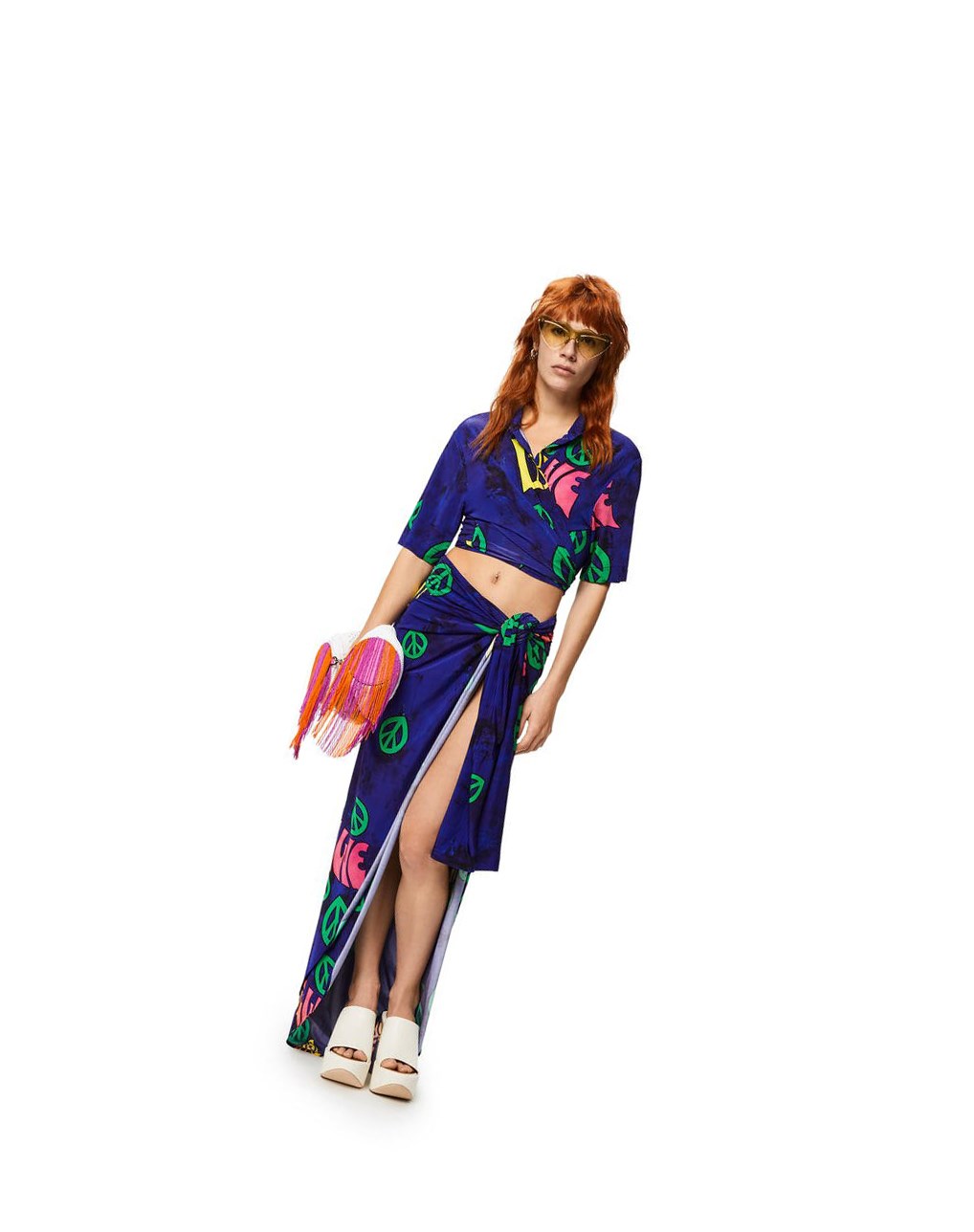 Loewe LOEWE peace pareo skirt in viscose Multicolor | OQNIP-1843