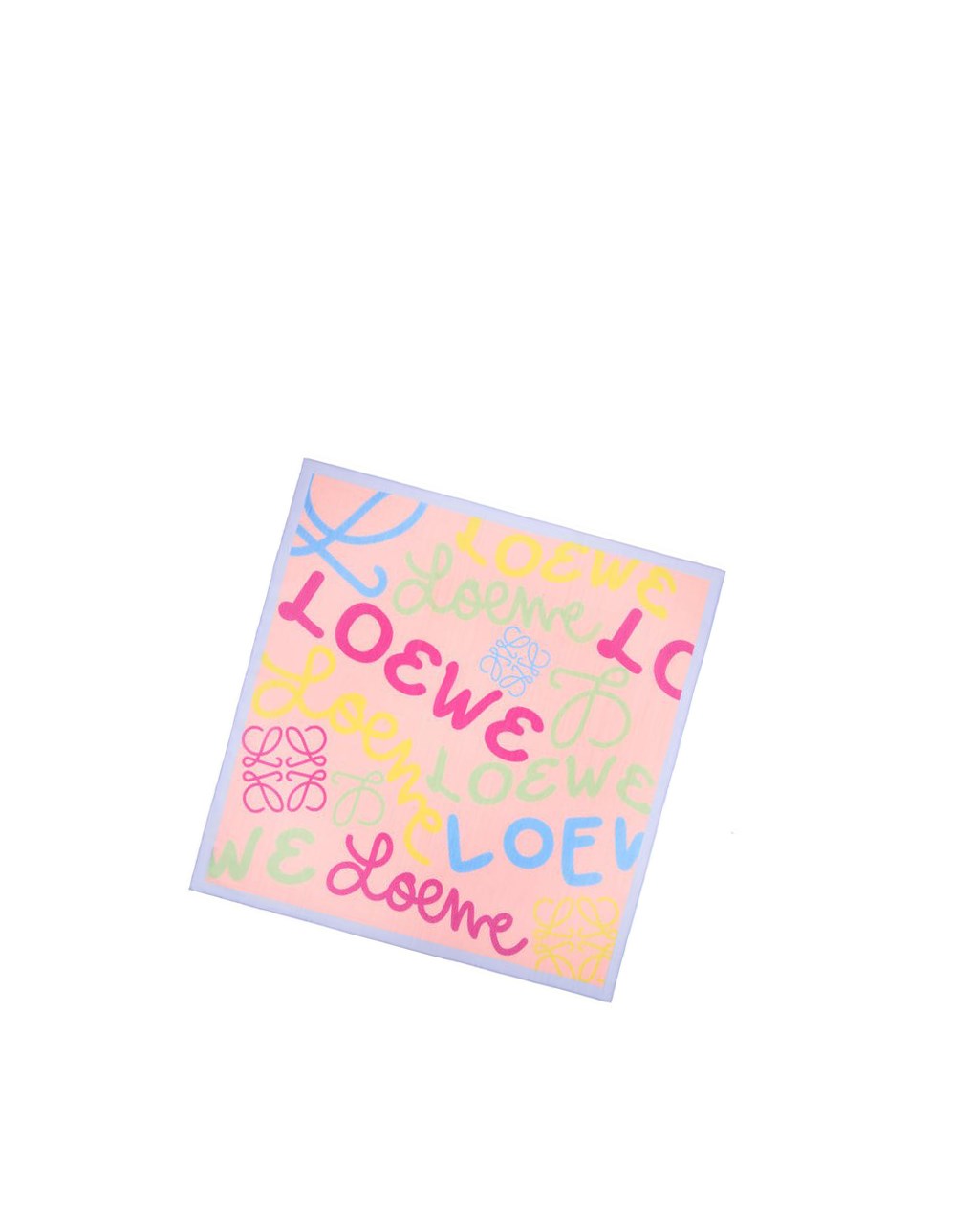 Loewe LOEWE scarf in cotton and silk Rosas Multicolor | AEBFM-4102