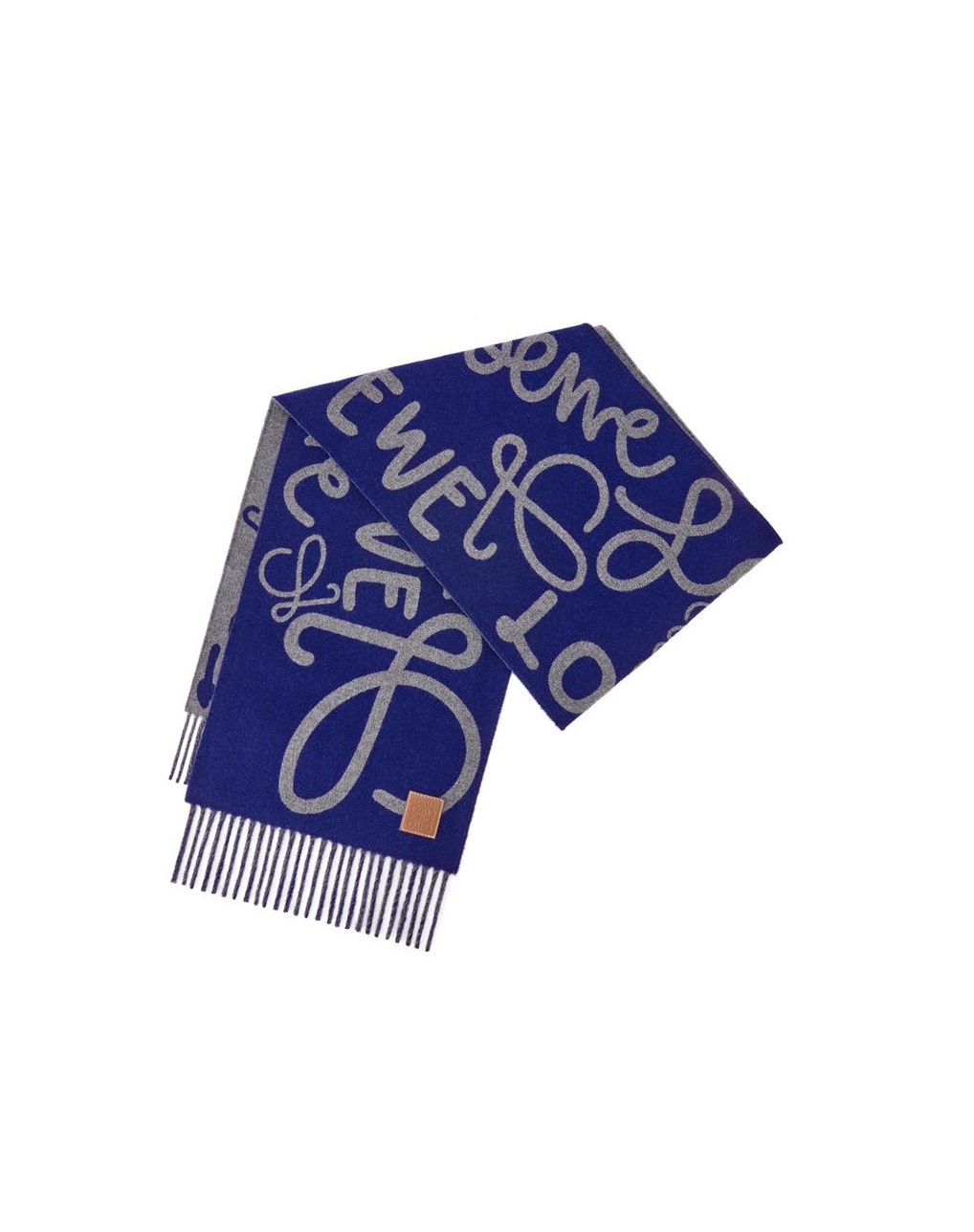 Loewe LOEWE scarf in wool and cashmere Azul Marino Grises | TIZEM-6184