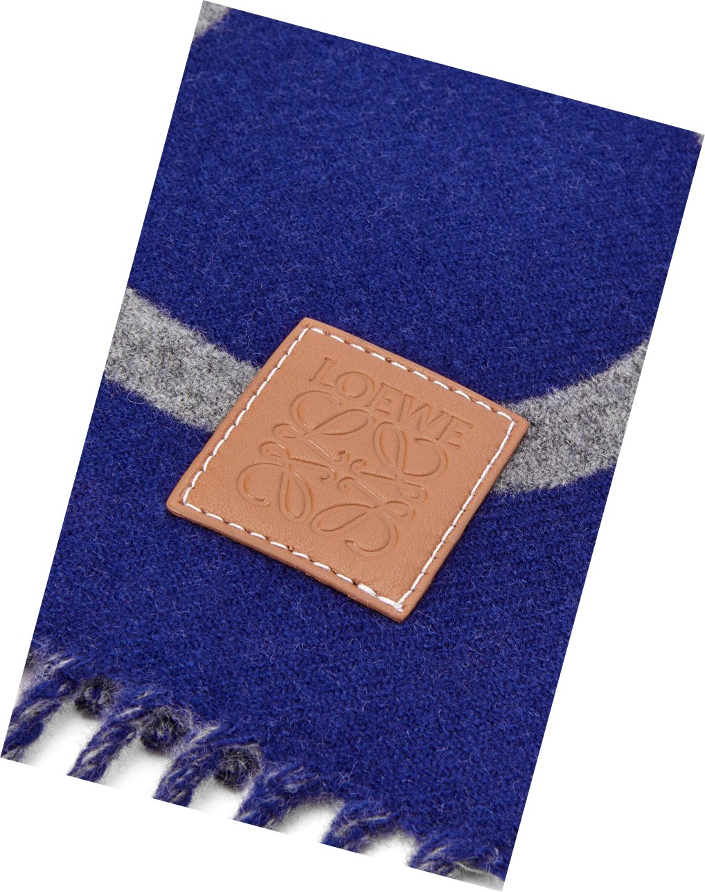 Loewe LOEWE scarf in wool and cashmere Azul Marino Grises | TIZEM-6184