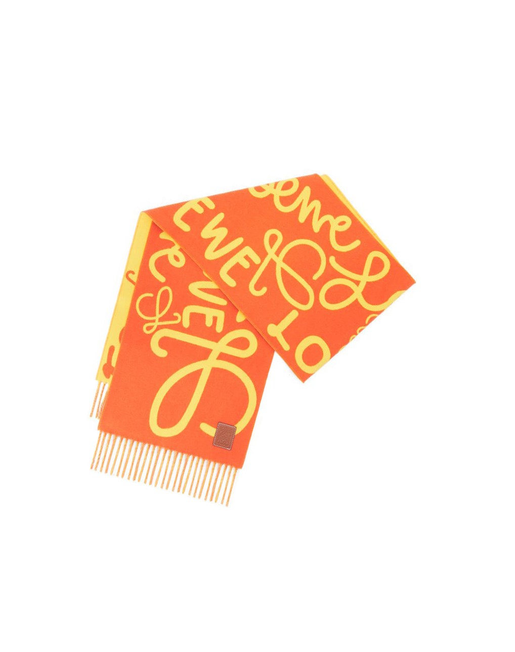 Loewe LOEWE scarf in wool and cashmere Naranjas Amarillos | CXAPN-5069