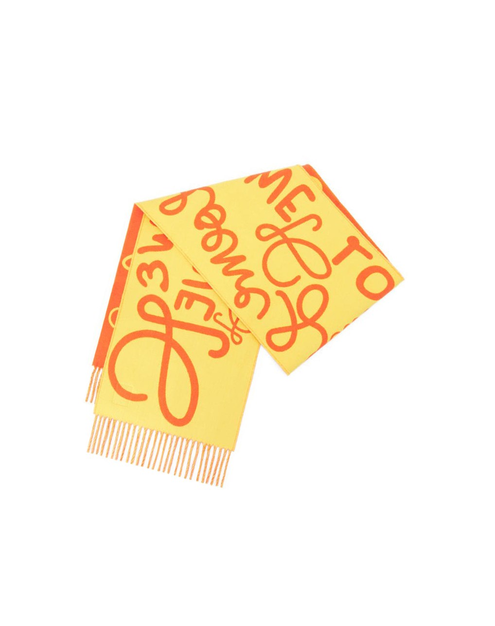 Loewe LOEWE scarf in wool and cashmere Naranjas Amarillos | CXAPN-5069