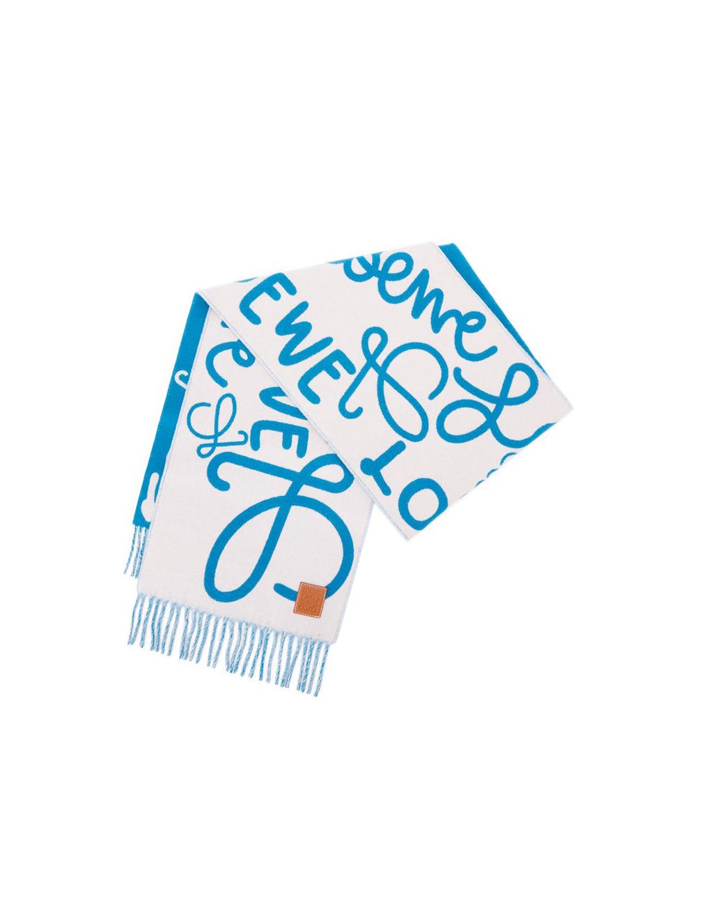 Loewe LOEWE scarf in wool and cashmere Rosas Azules | UXQJB-0824