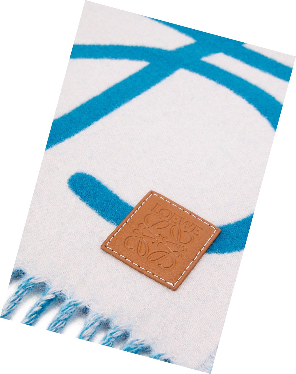 Loewe LOEWE scarf in wool and cashmere Rosas Azules | UXQJB-0824