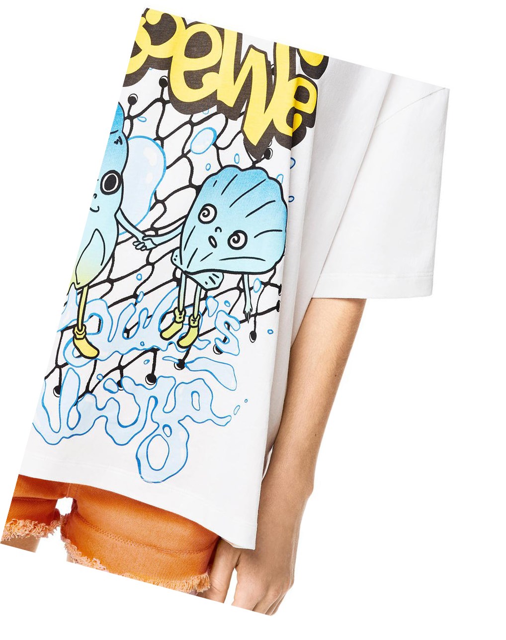 Loewe LOEWE shell T-shirt in cotton Blancos | HKUAR-0845