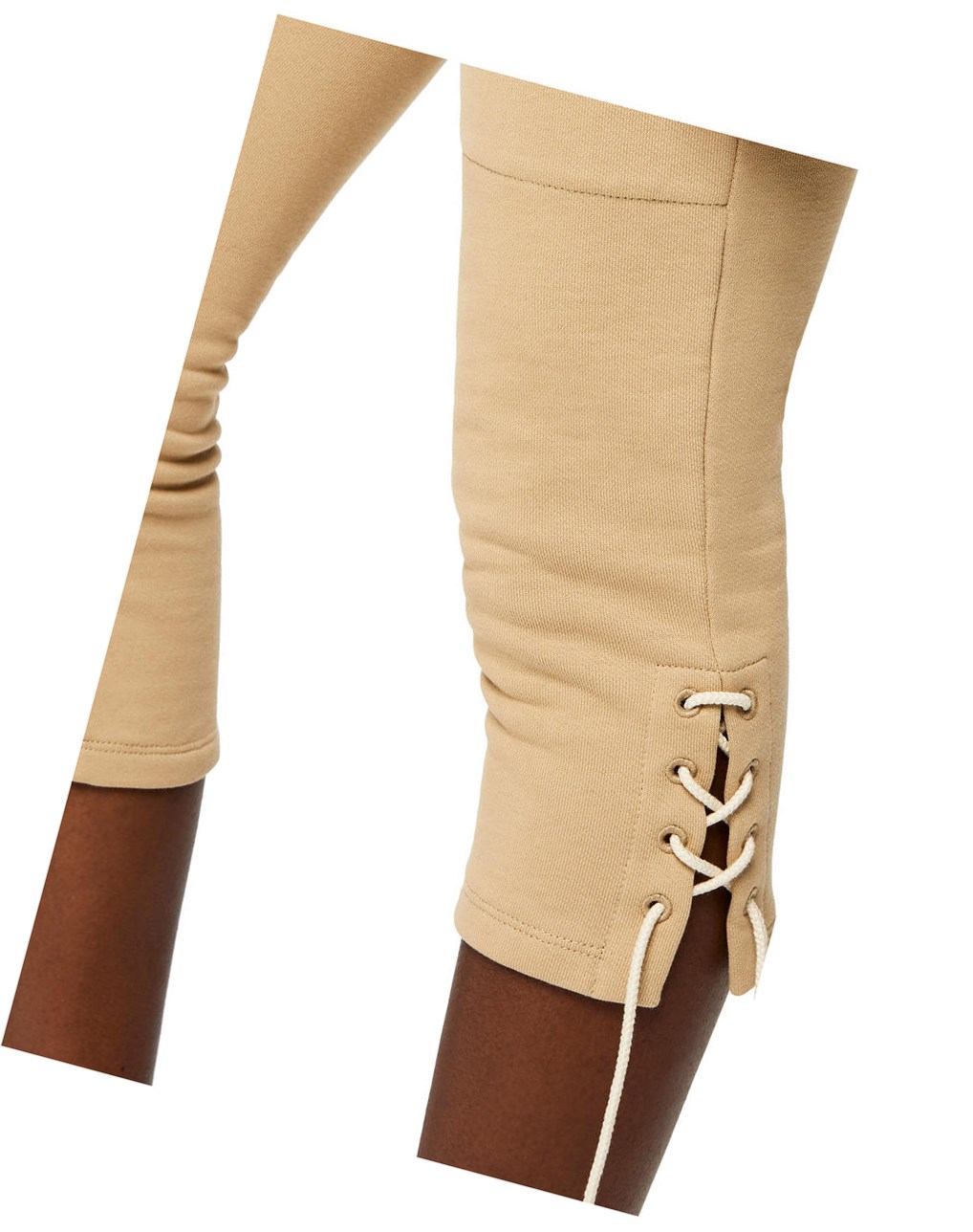 Loewe Laced trousers in cotton Beige | QLFMG-5347