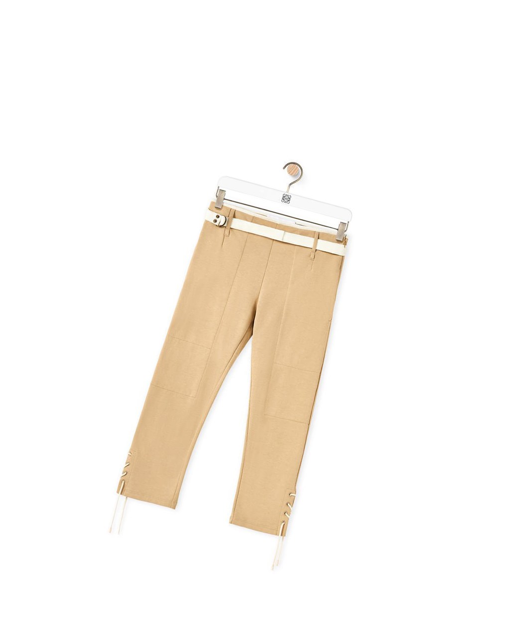 Loewe Laced trousers in cotton Beige | QLFMG-5347