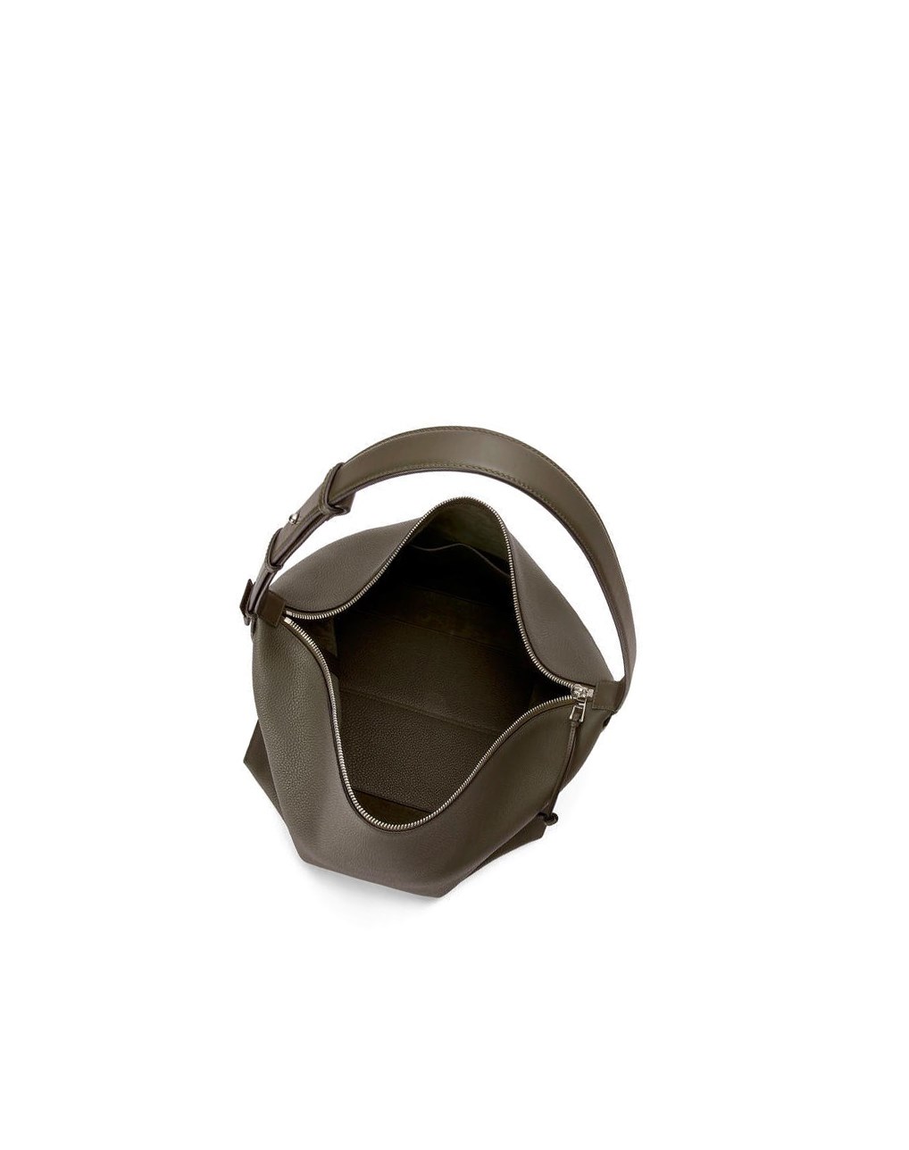Loewe Large Cubi bag in grained calfskin Kaki Oscuro Verdes | JHRFP-9561