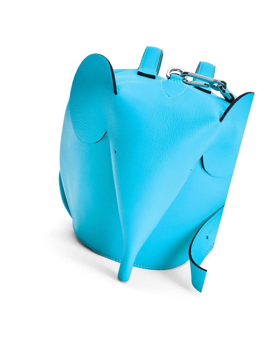 Loewe Large Elephant bag in classic calfskin Cyan | PGYMO-3497