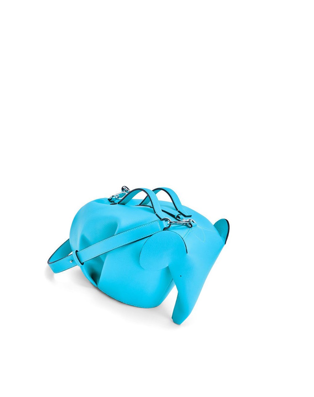 Loewe Large Elephant bag in classic calfskin Cyan | PGYMO-3497