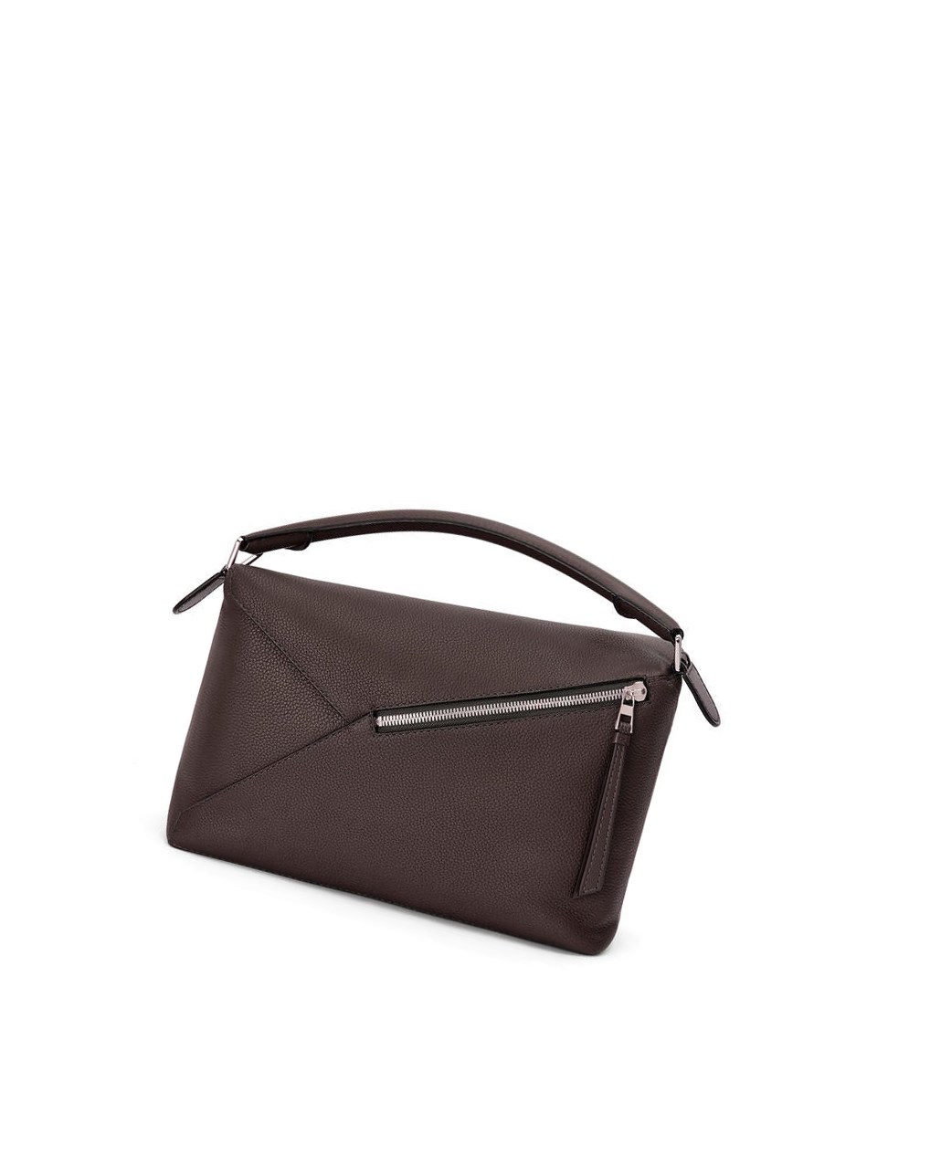 Loewe Large Puzzle Edge bag in grained calfskin Chocolate | CAXPH-7268