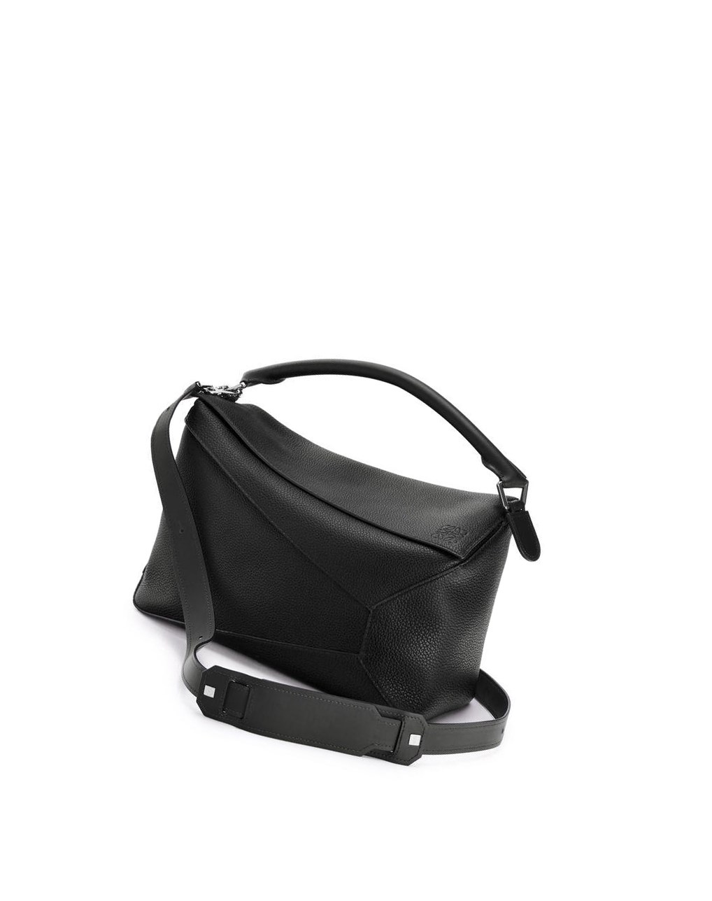 Loewe Large Puzzle Edge bag in grained calfskin Negros | YRPIM-4563