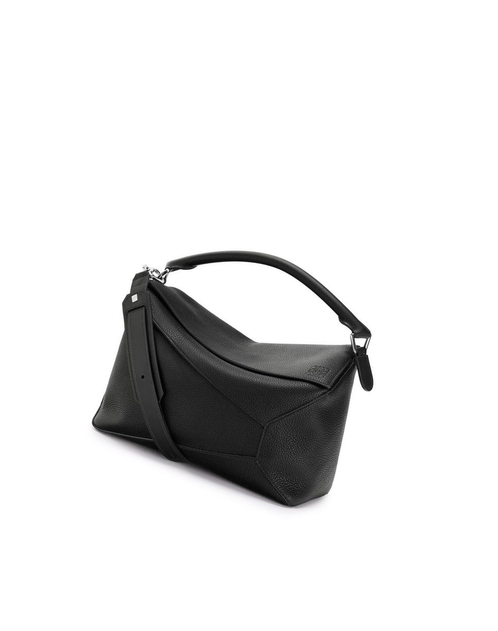 Loewe Large Puzzle Edge bag in grained calfskin Negros | YRPIM-4563