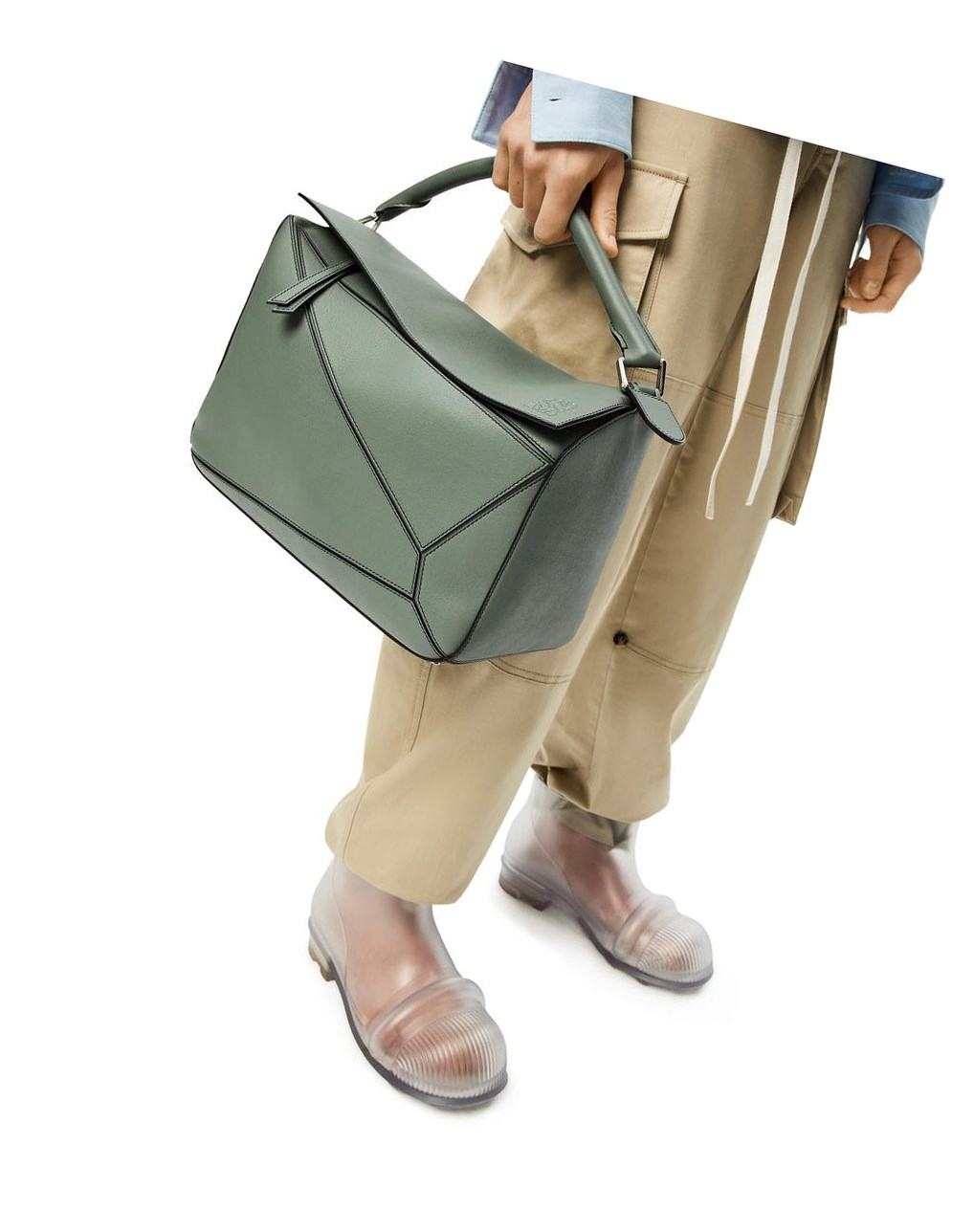 Loewe Large Puzzle bag in classic calfskin Azules | WOMIJ-4085