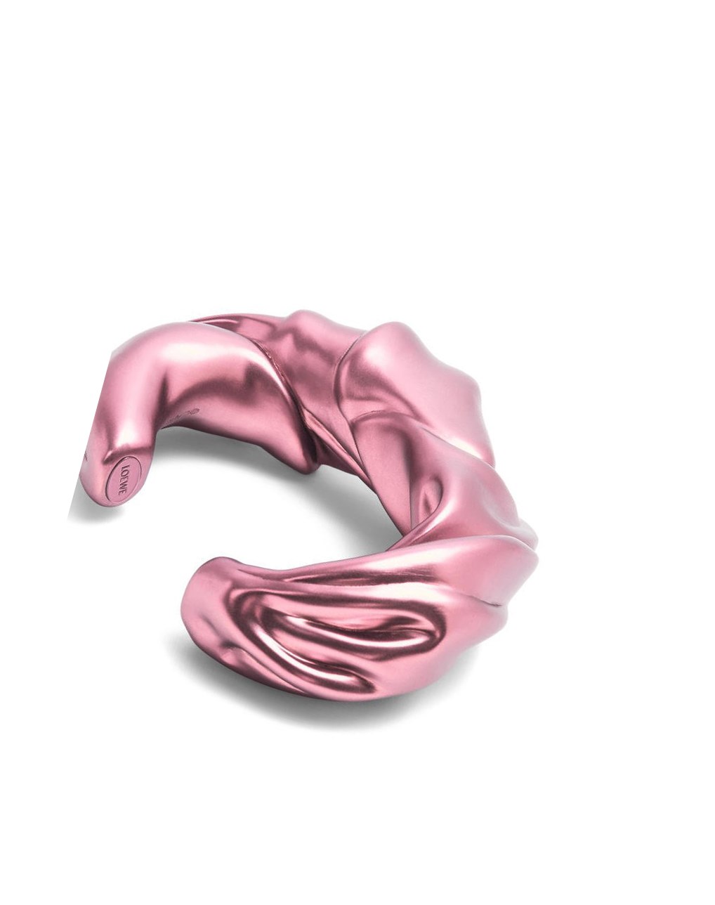 Loewe Large nappa twist cuff in sterling silver Rosas Claro | BNLWH-9671