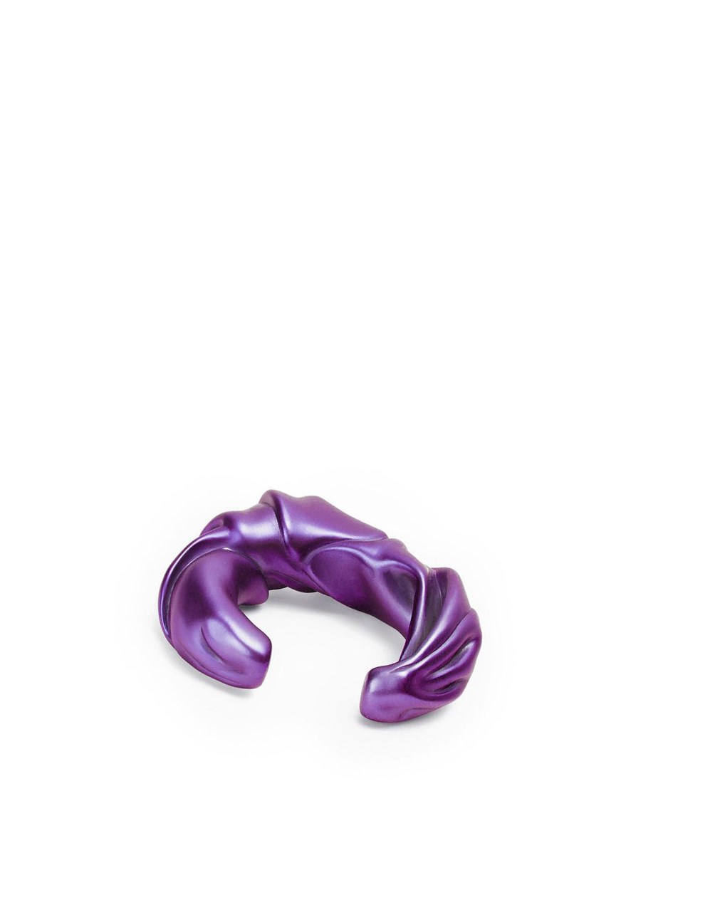 Loewe Large nappa twist cuff in sterling silver Morados Oscuro | IGQXD-0914