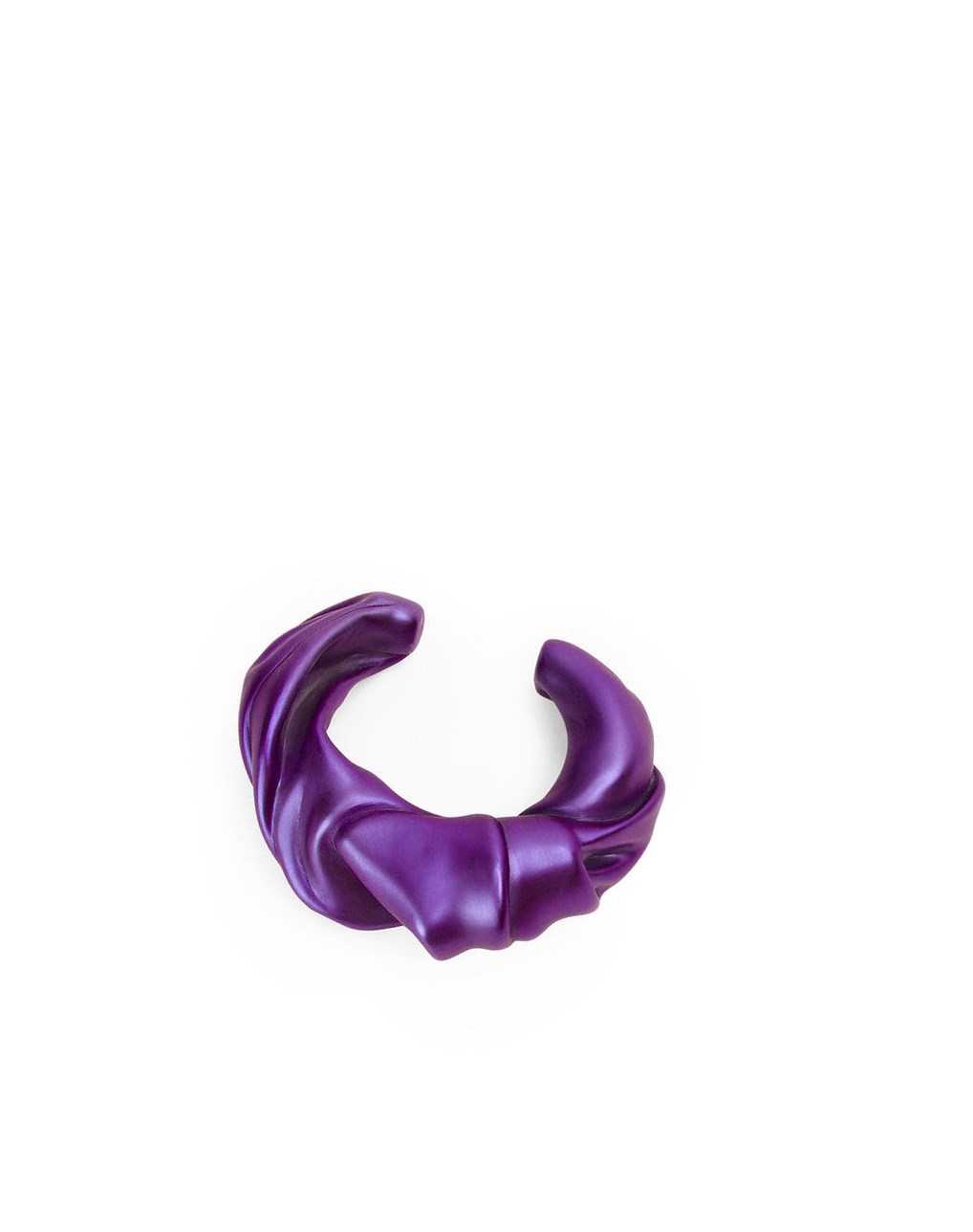 Loewe Large nappa twist cuff in sterling silver Morados Oscuro | IGQXD-0914