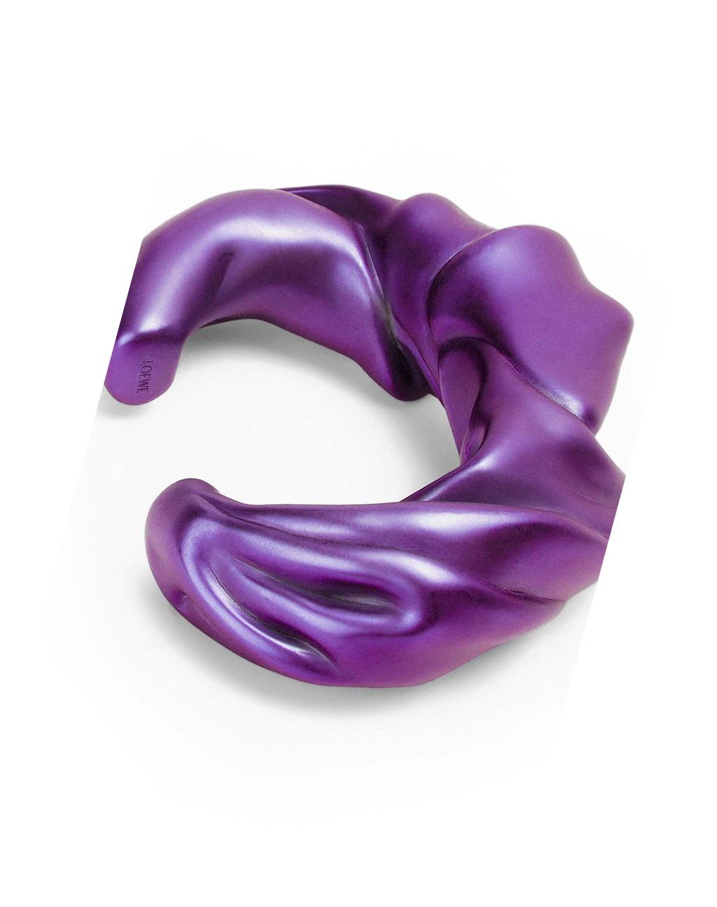 Loewe Large nappa twist cuff in sterling silver Morados Oscuro | IGQXD-0914