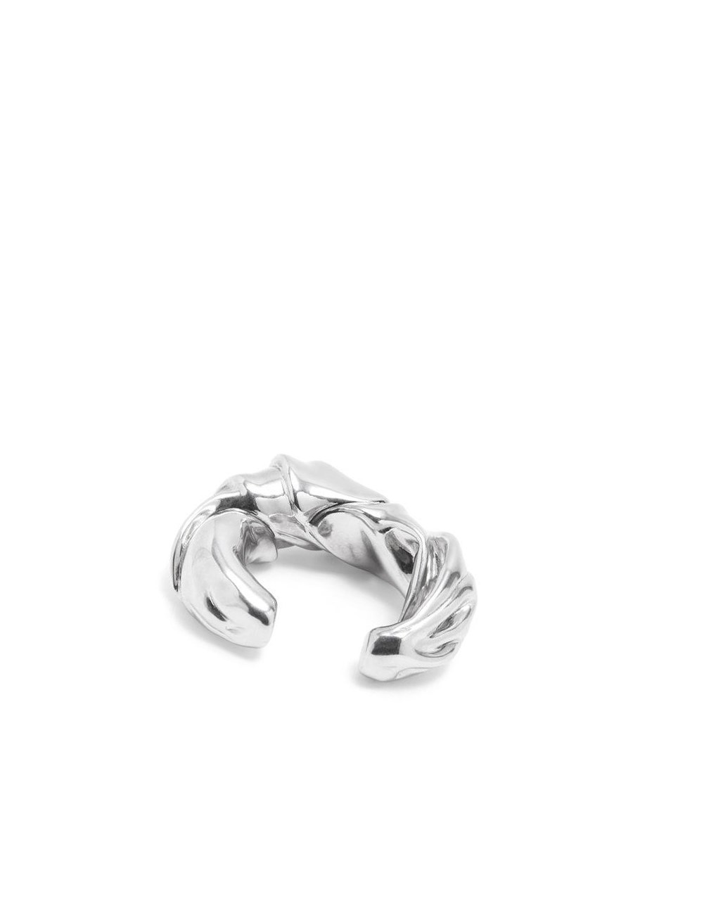 Loewe Large nappa twist cuff in sterling silver Plateados | VCYUA-7851