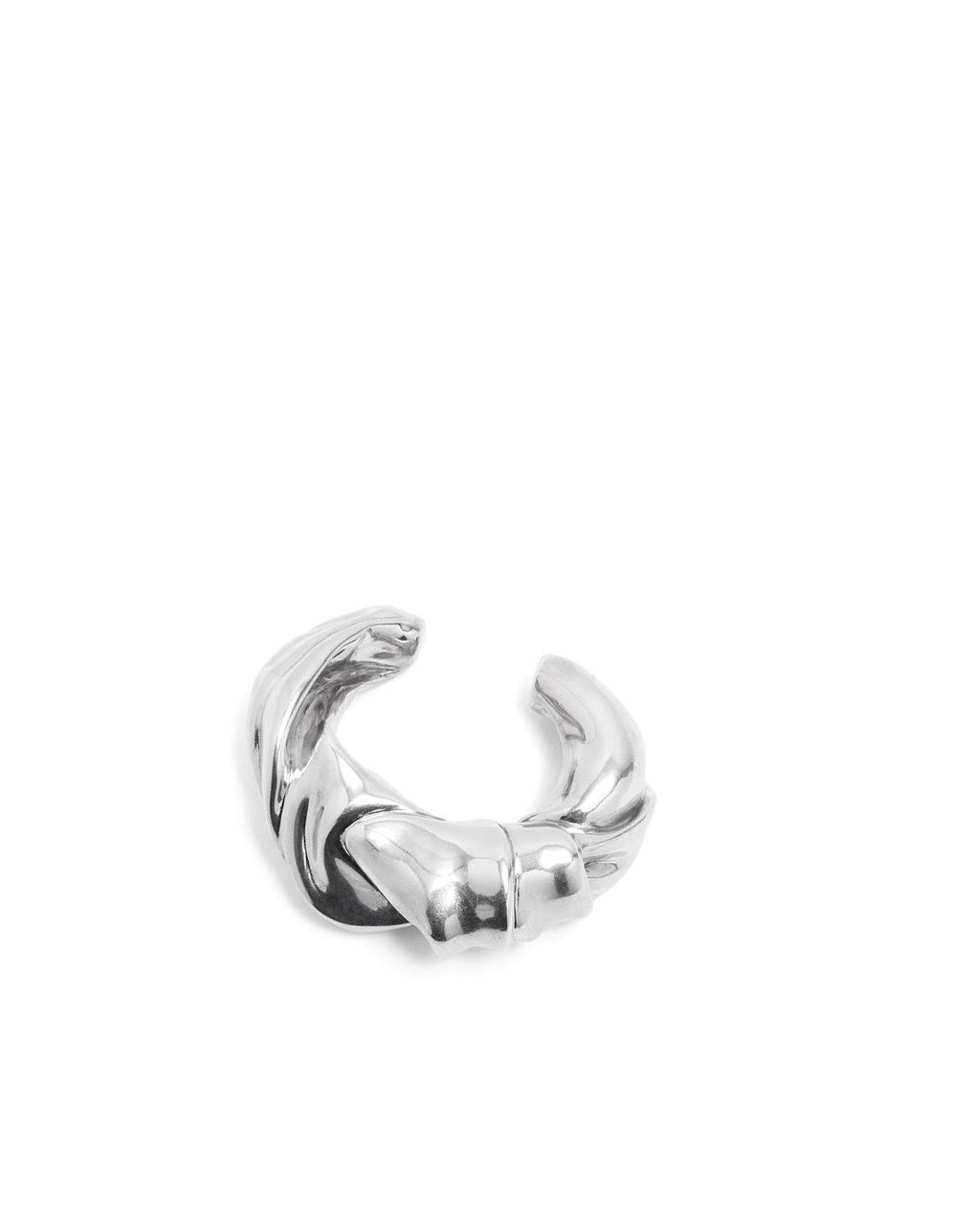 Loewe Large nappa twist cuff in sterling silver Plateados | VCYUA-7851