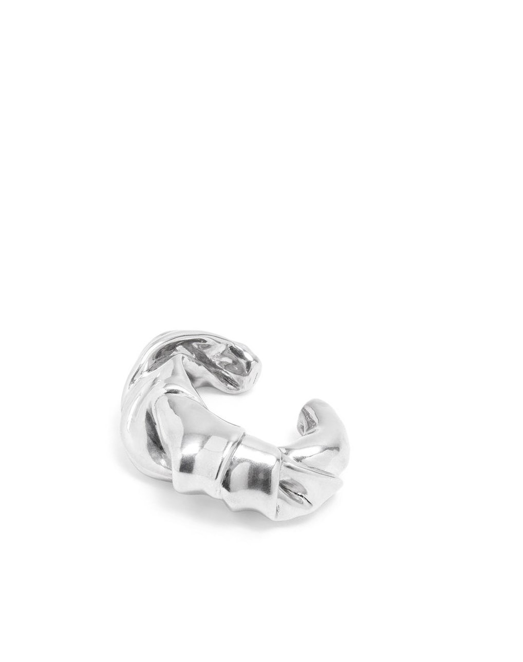 Loewe Large nappa twist cuff in sterling silver Plateados | VCYUA-7851