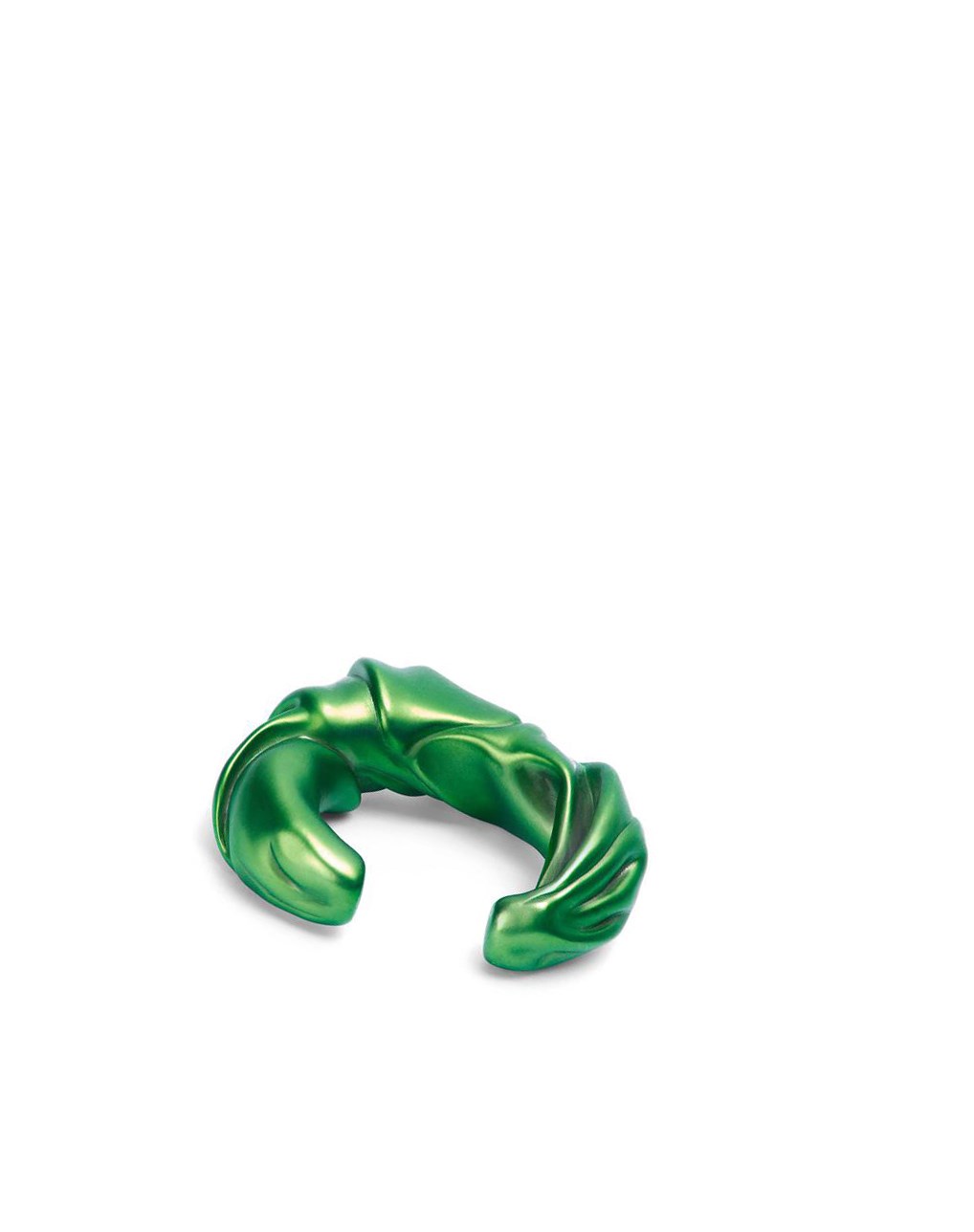 Loewe Large nappa twist cuff in sterling silver Verdes Oscuro | ZORTH-4163