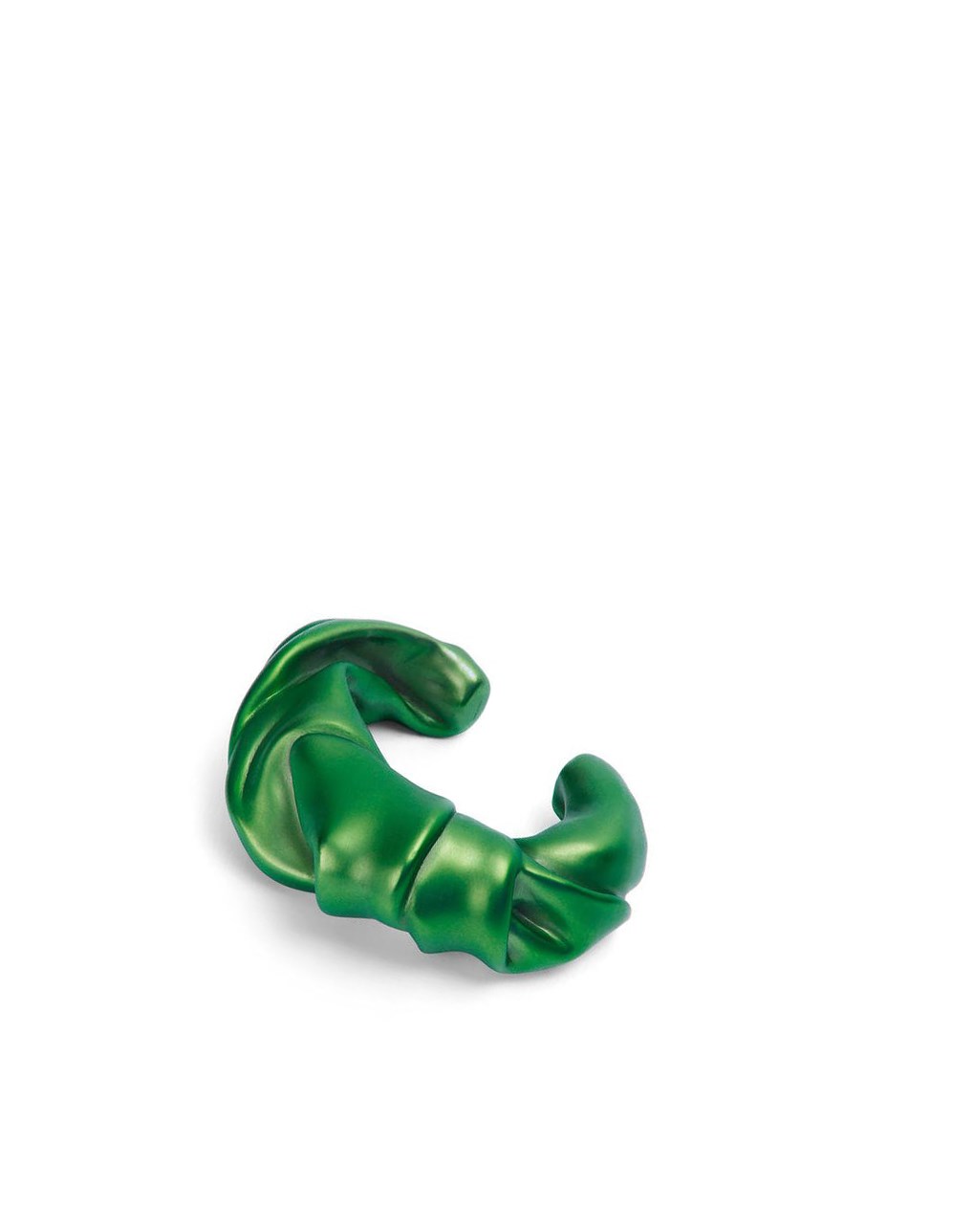 Loewe Large nappa twist cuff in sterling silver Verdes Oscuro | ZORTH-4163
