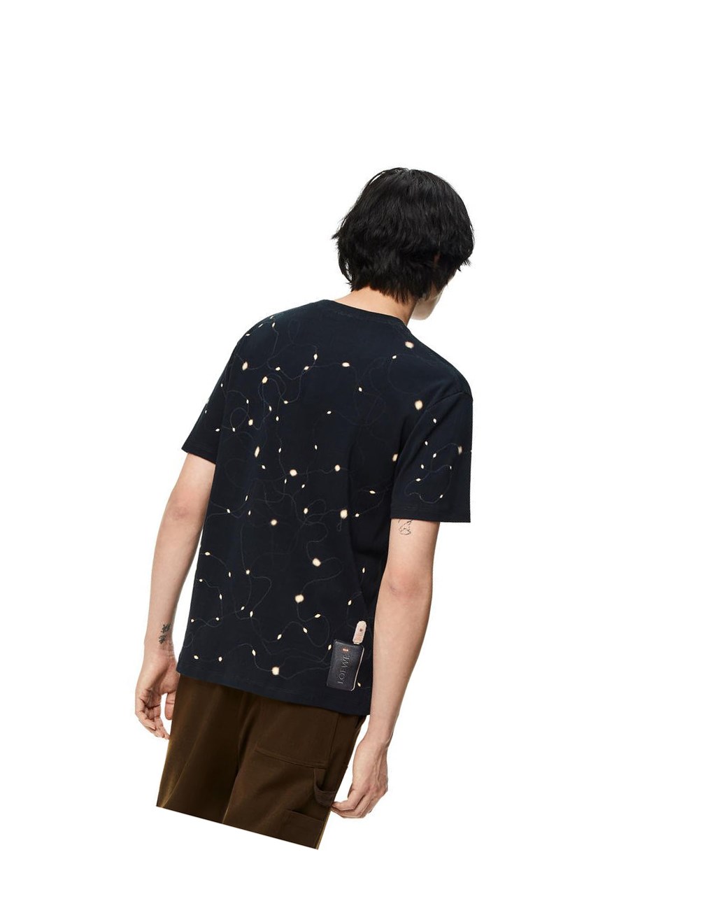 Loewe Lights print T-shirt in cotton Negros | PVJHR-6927