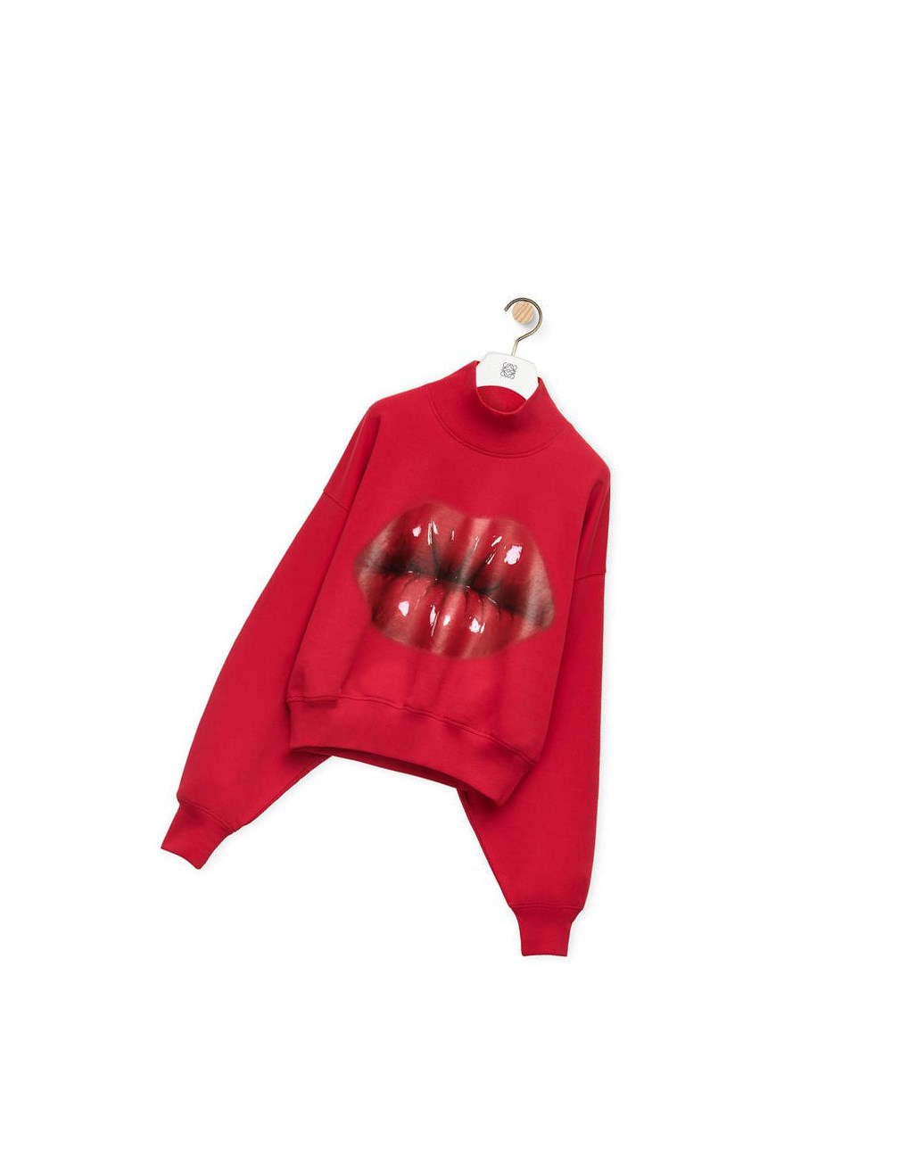 Loewe Loewe lips sweatshirt in cotton Rojos | KYMIU-6978